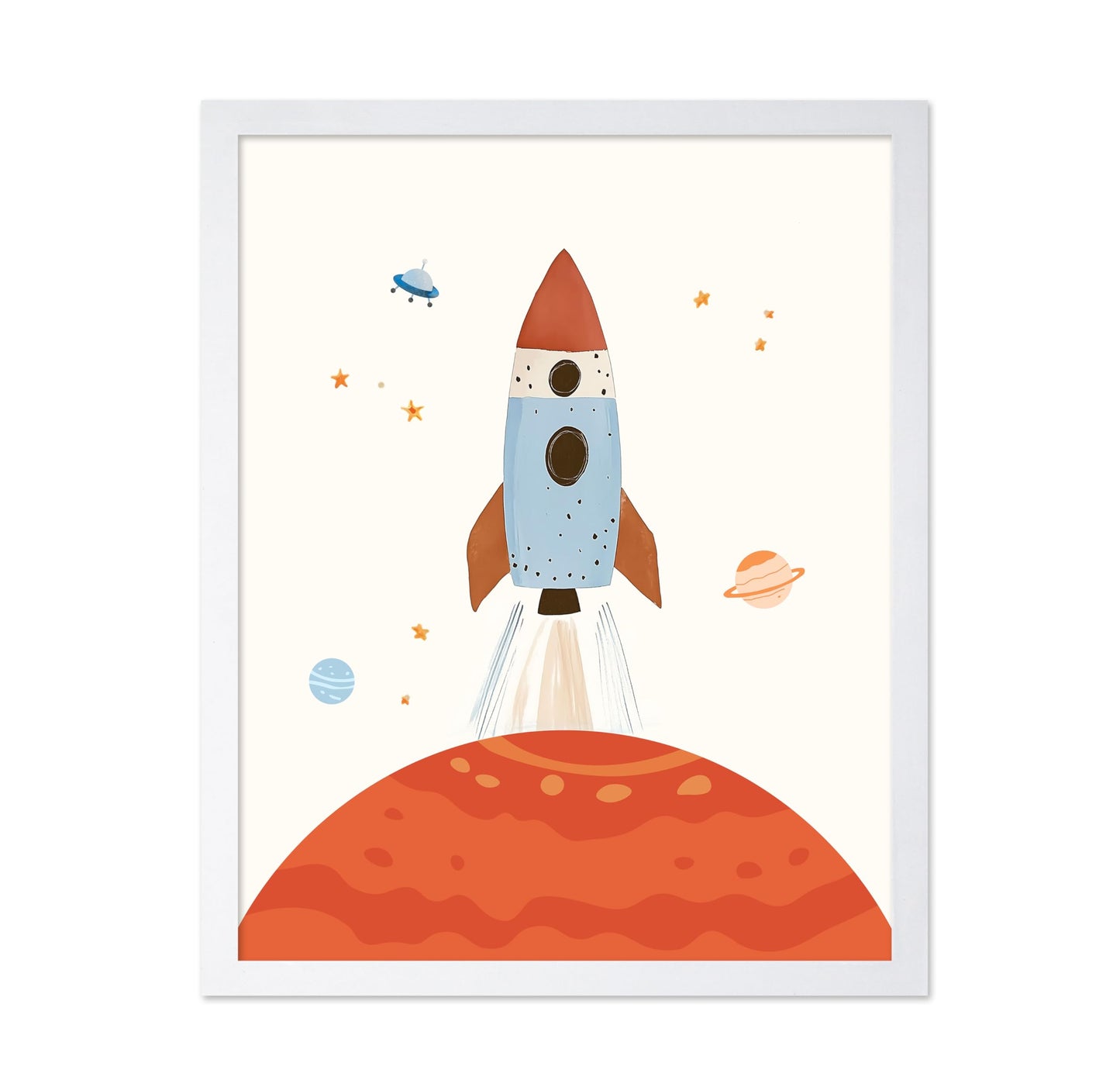 Whimsical Rocket Ship No2