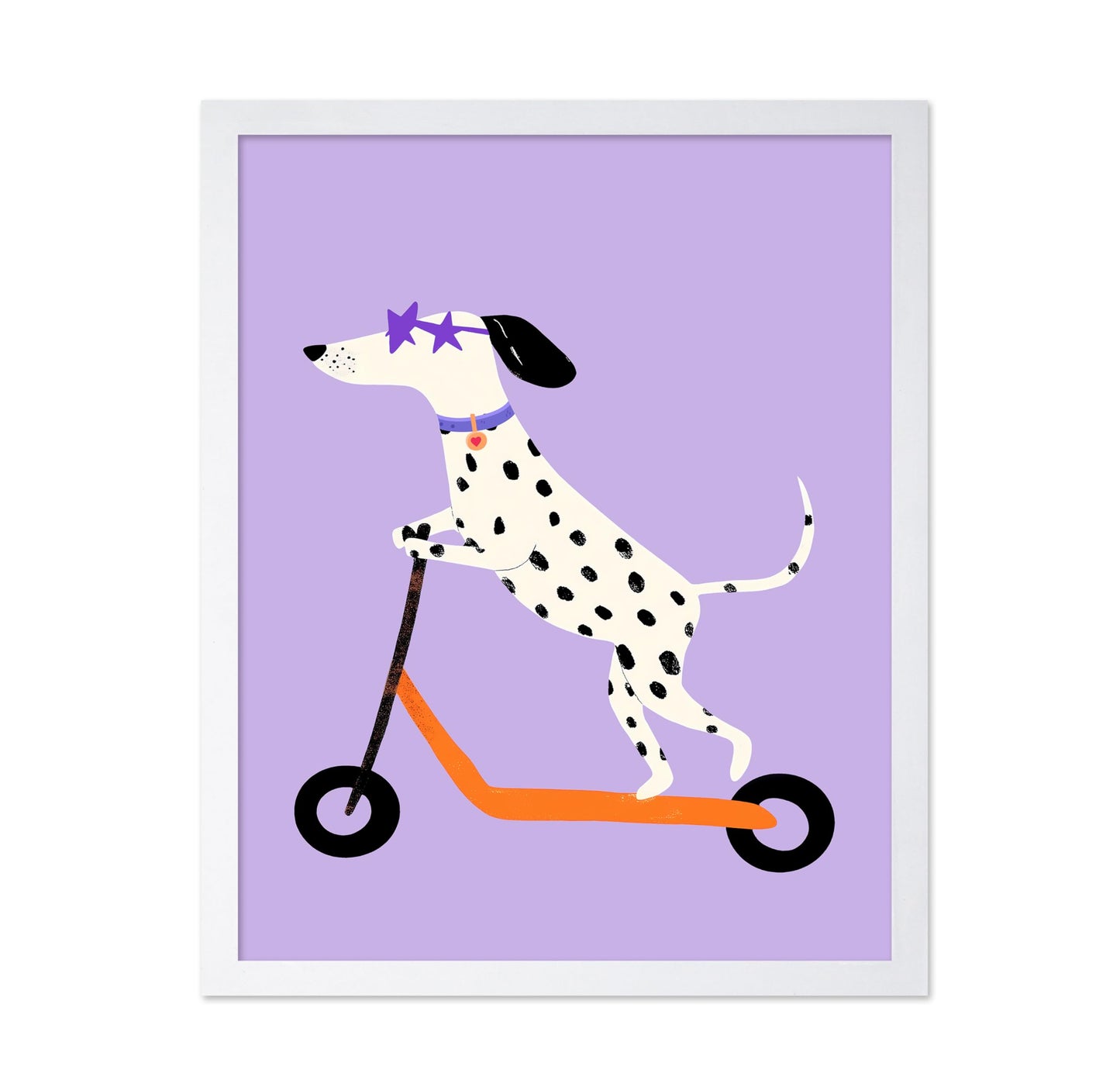 Dalmatian on Scooter