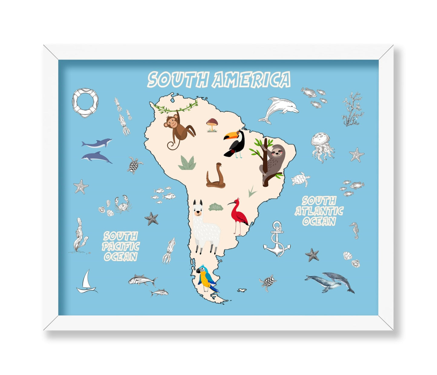 Animal Map of South America