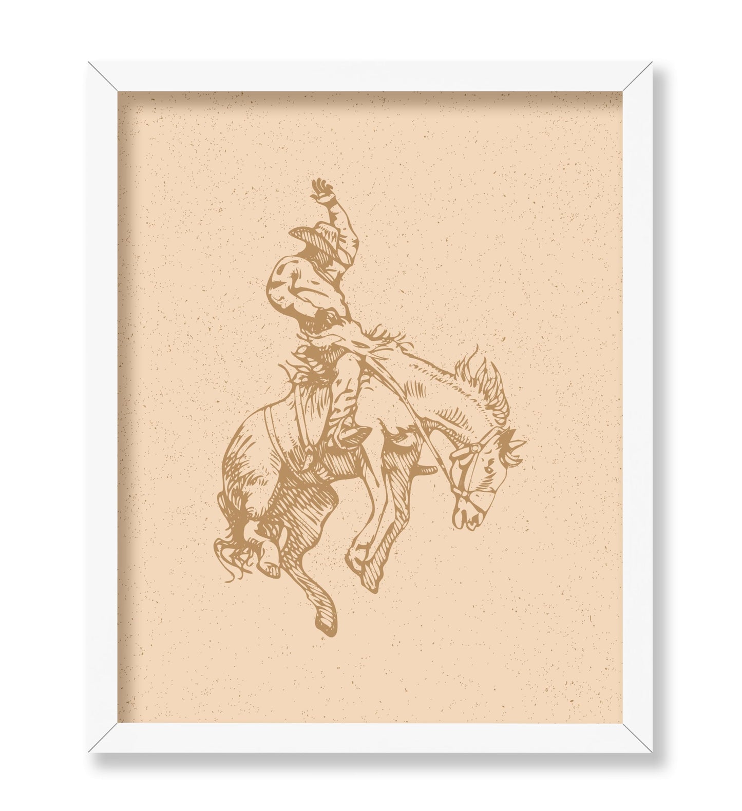 Beige Cowboy Horseback