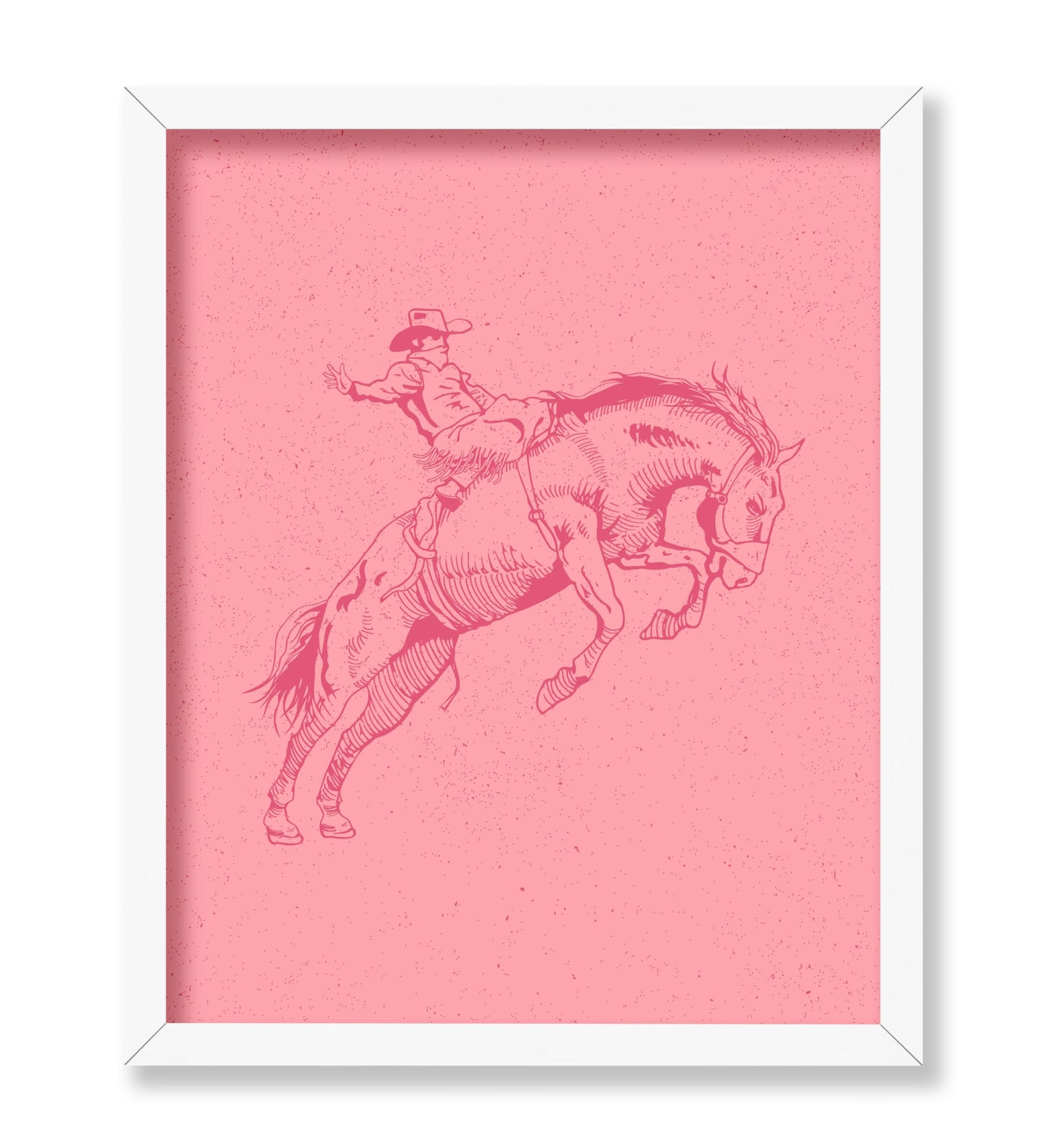 Pink Cowboy Bucking Bronco