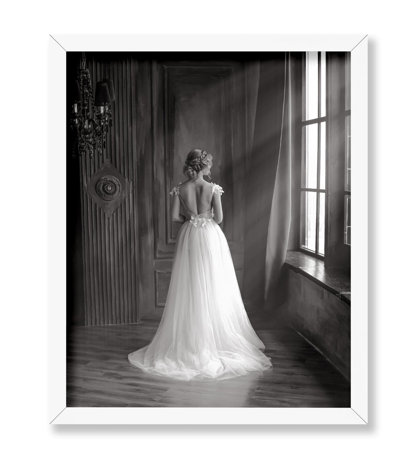 Lady in Long White Dress