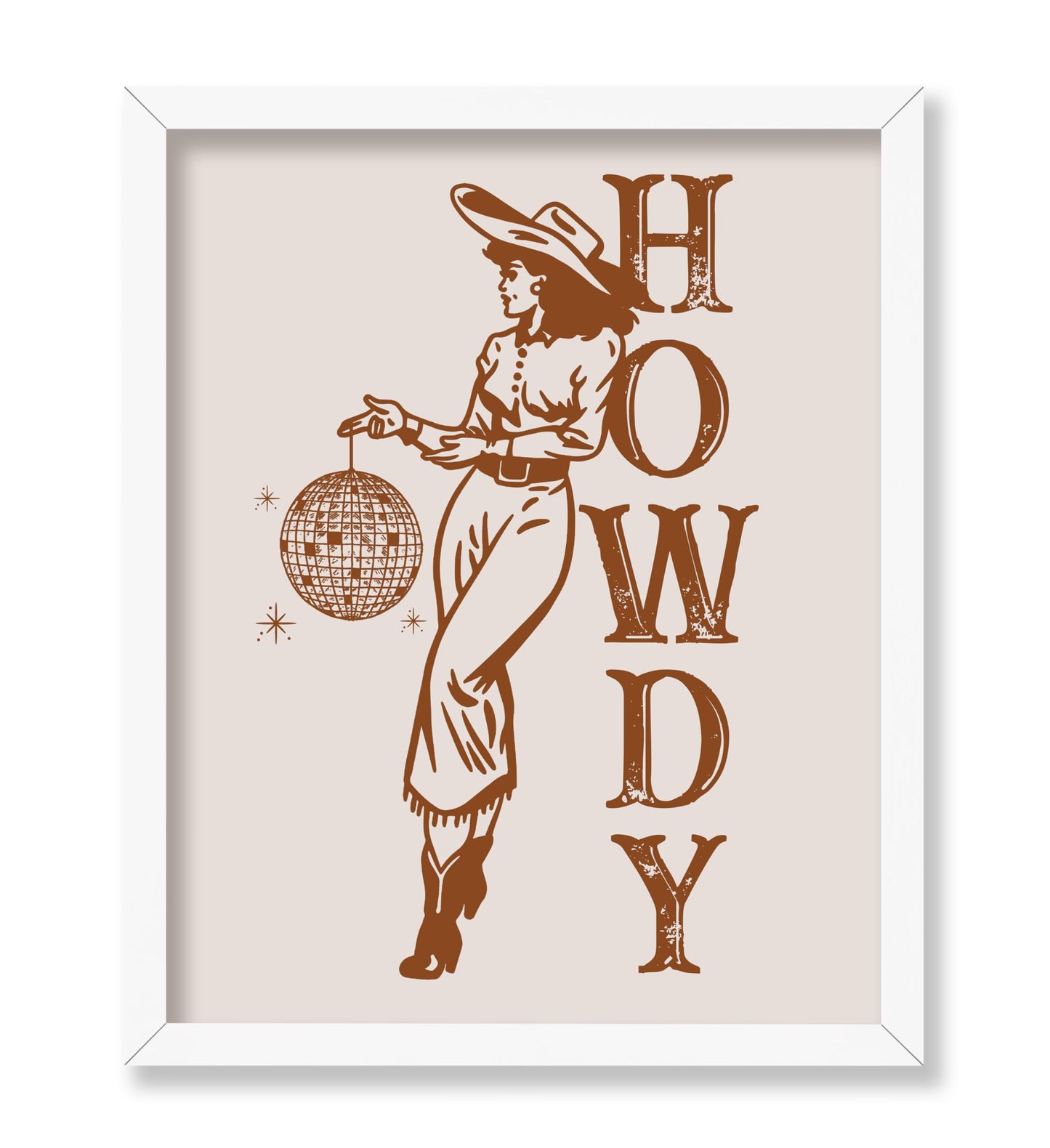 Brown Cowgirl Howdy