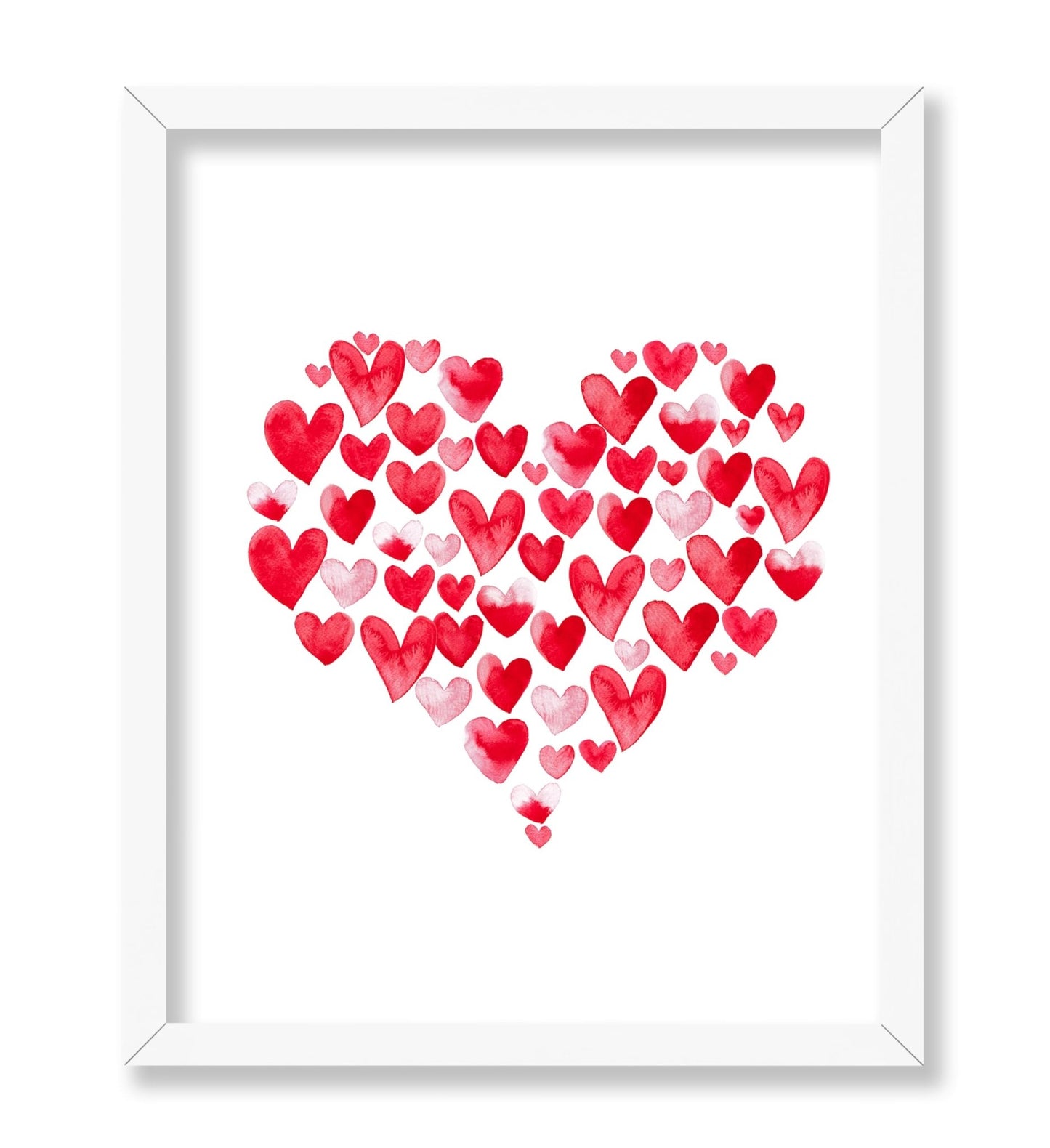 Watercolor Hearts No1