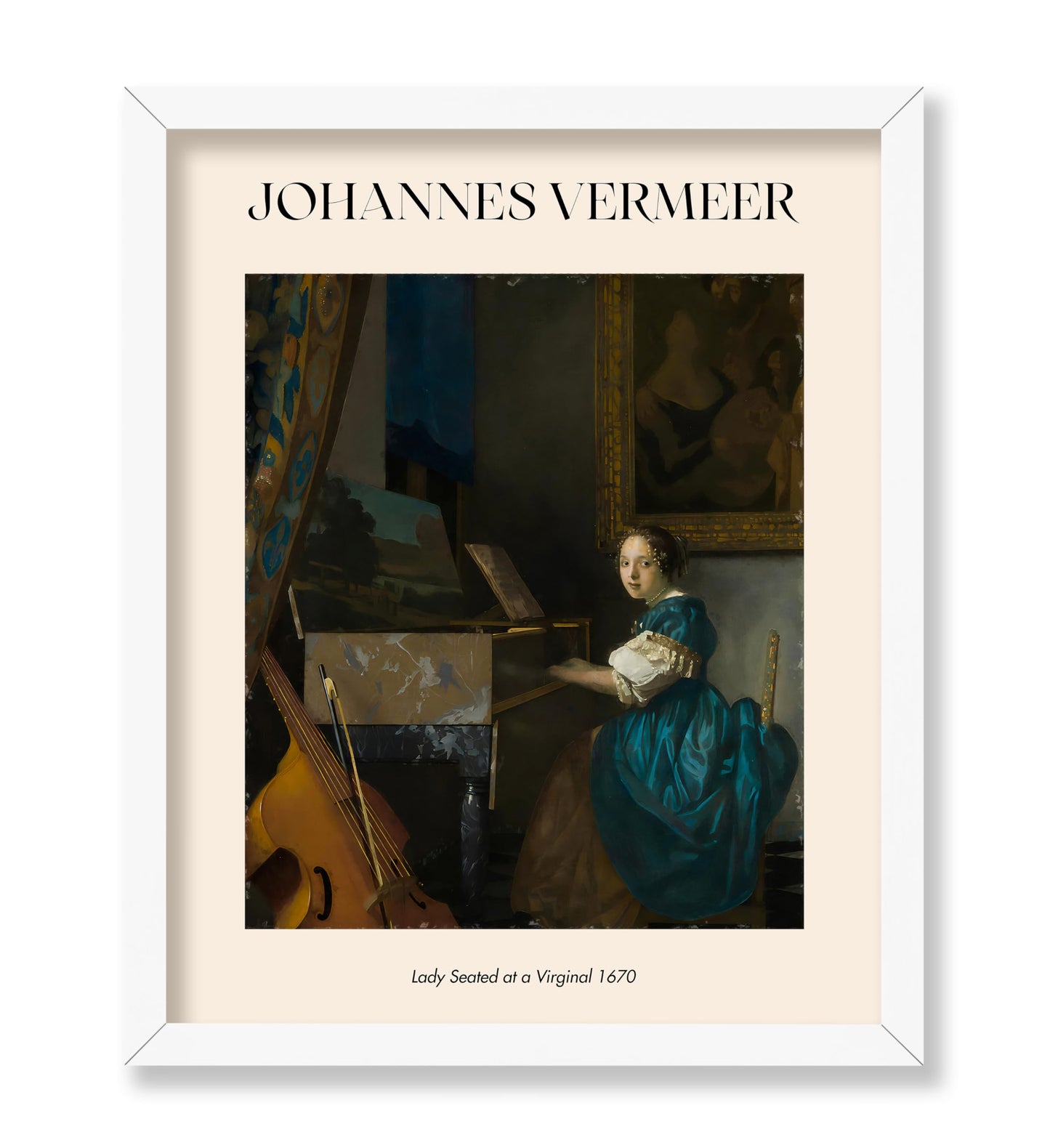 Johannes Vermeer - Lady Seated at a Virginal