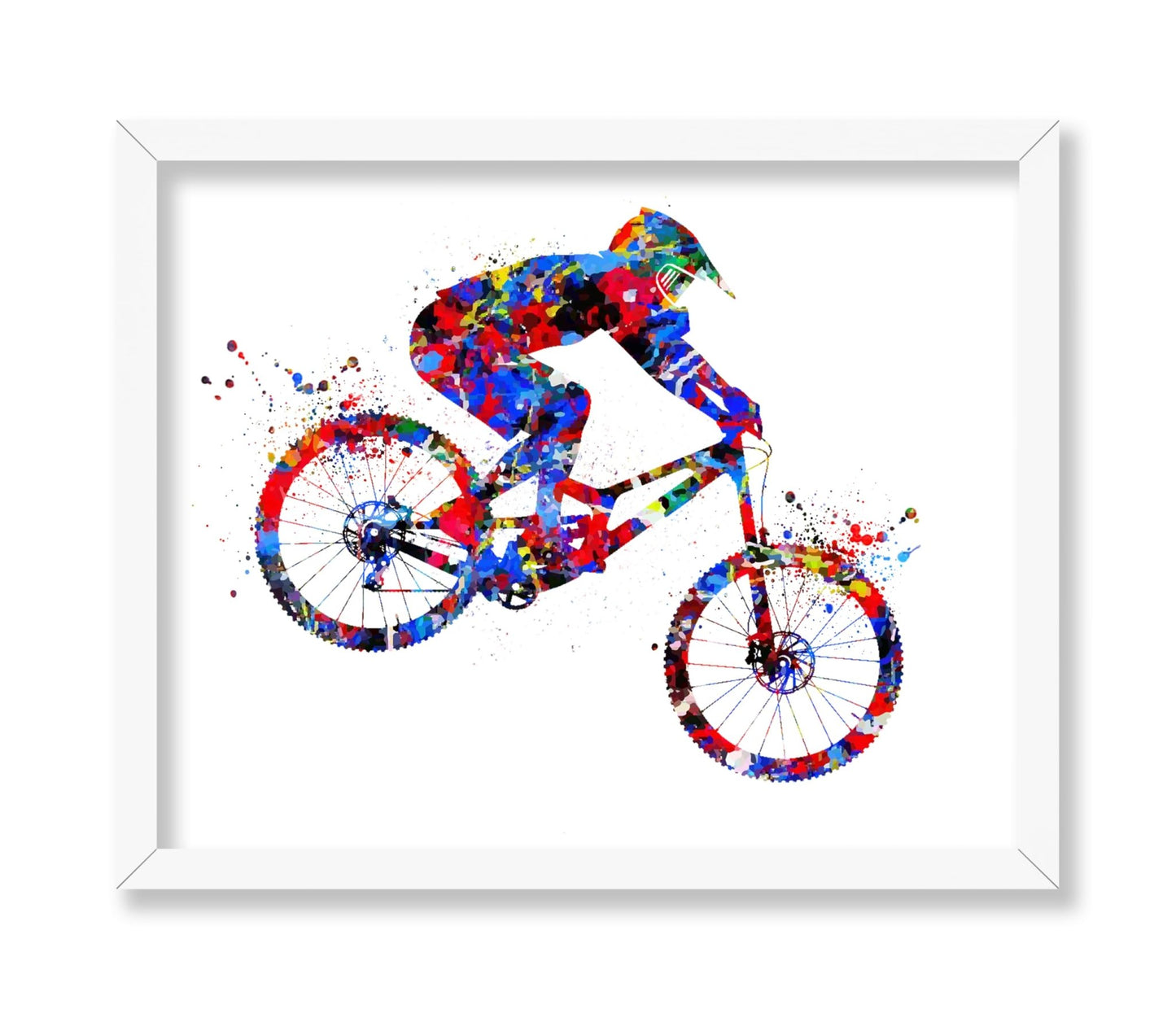 Watercolor Mountain Biking