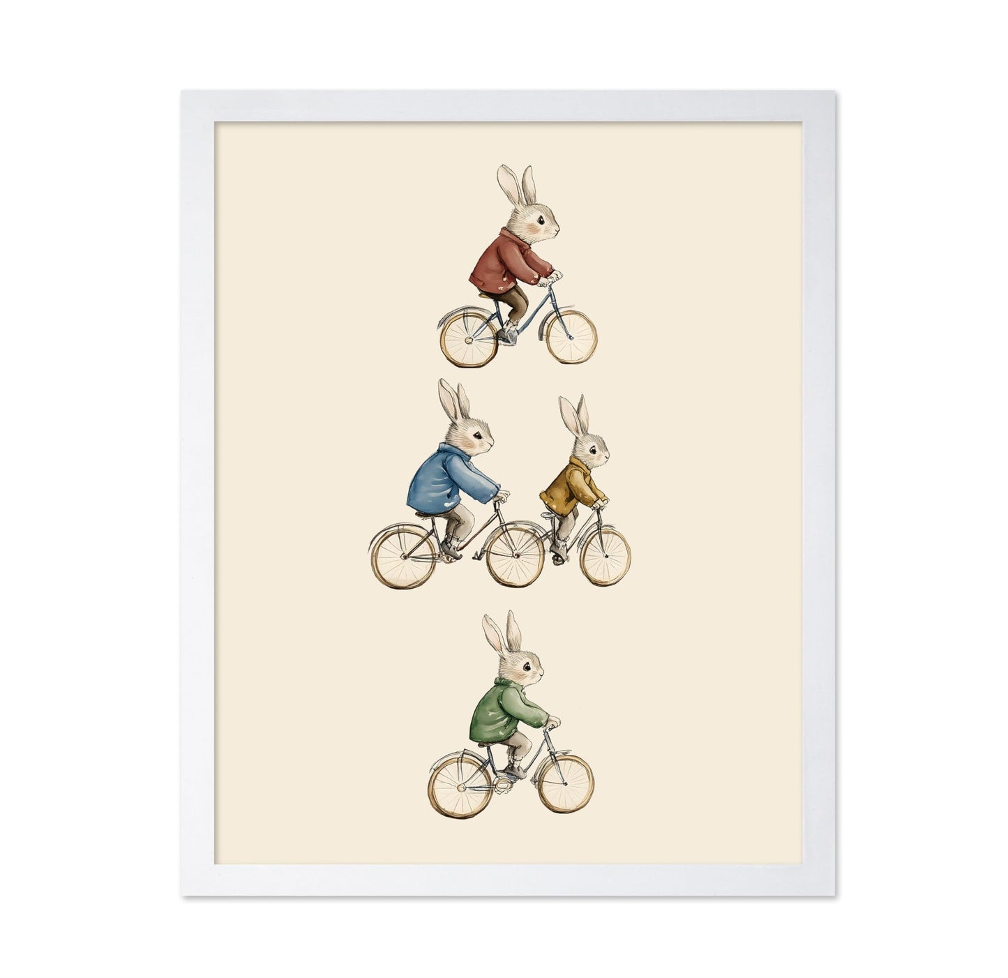 Rabbits on Bicycle