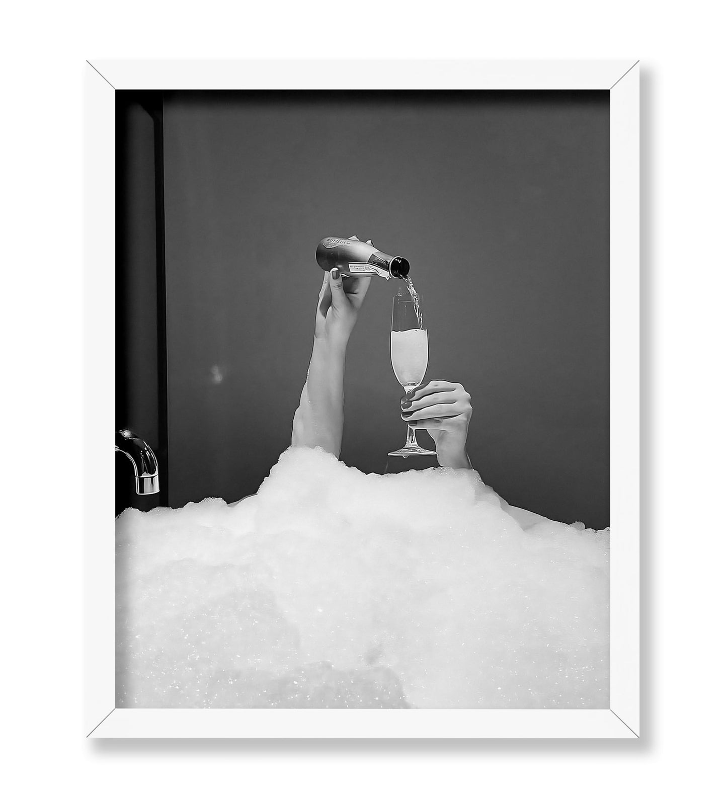 Drinking Wine in Bubble Bath