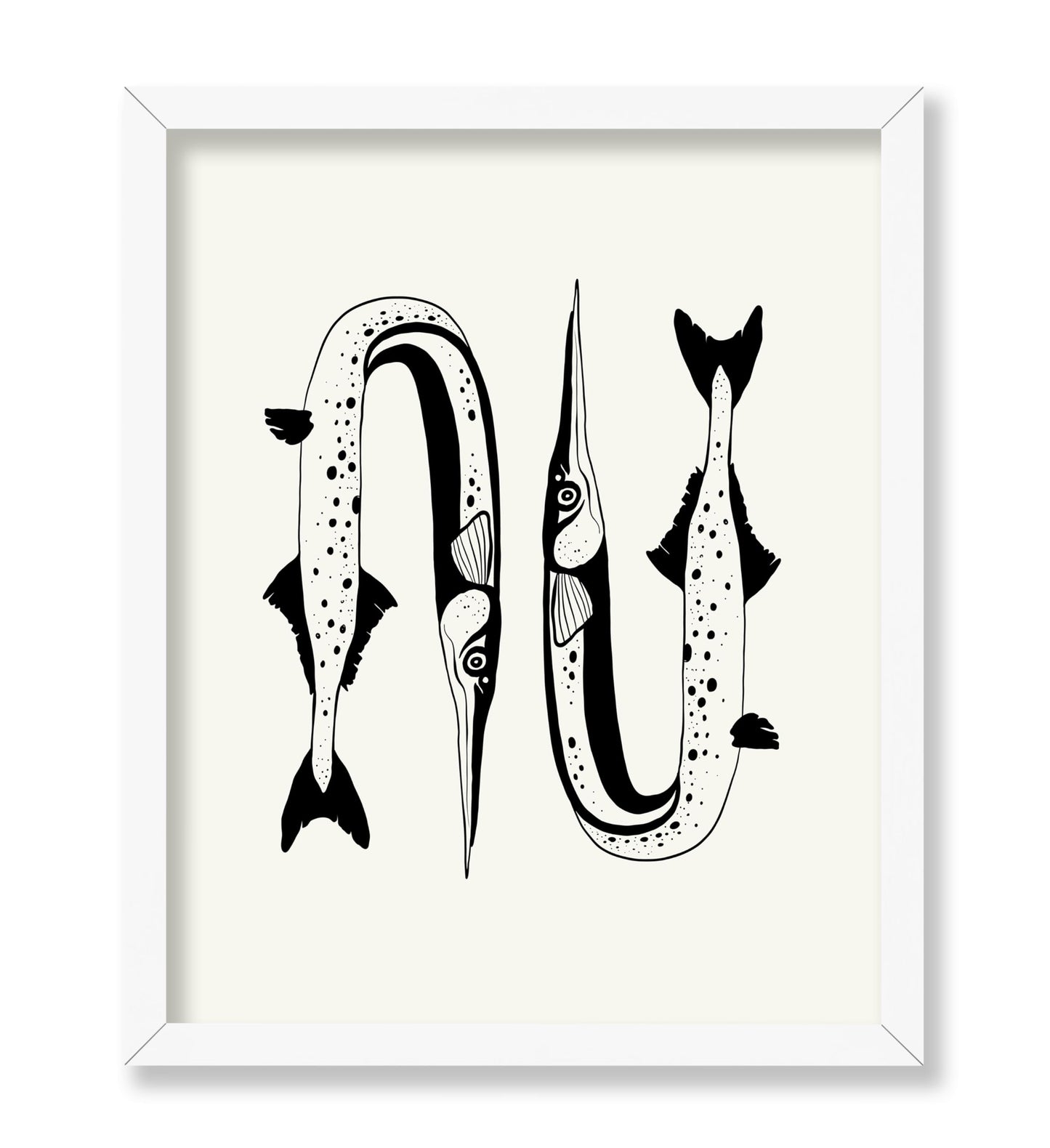 Abstract Needlefish
