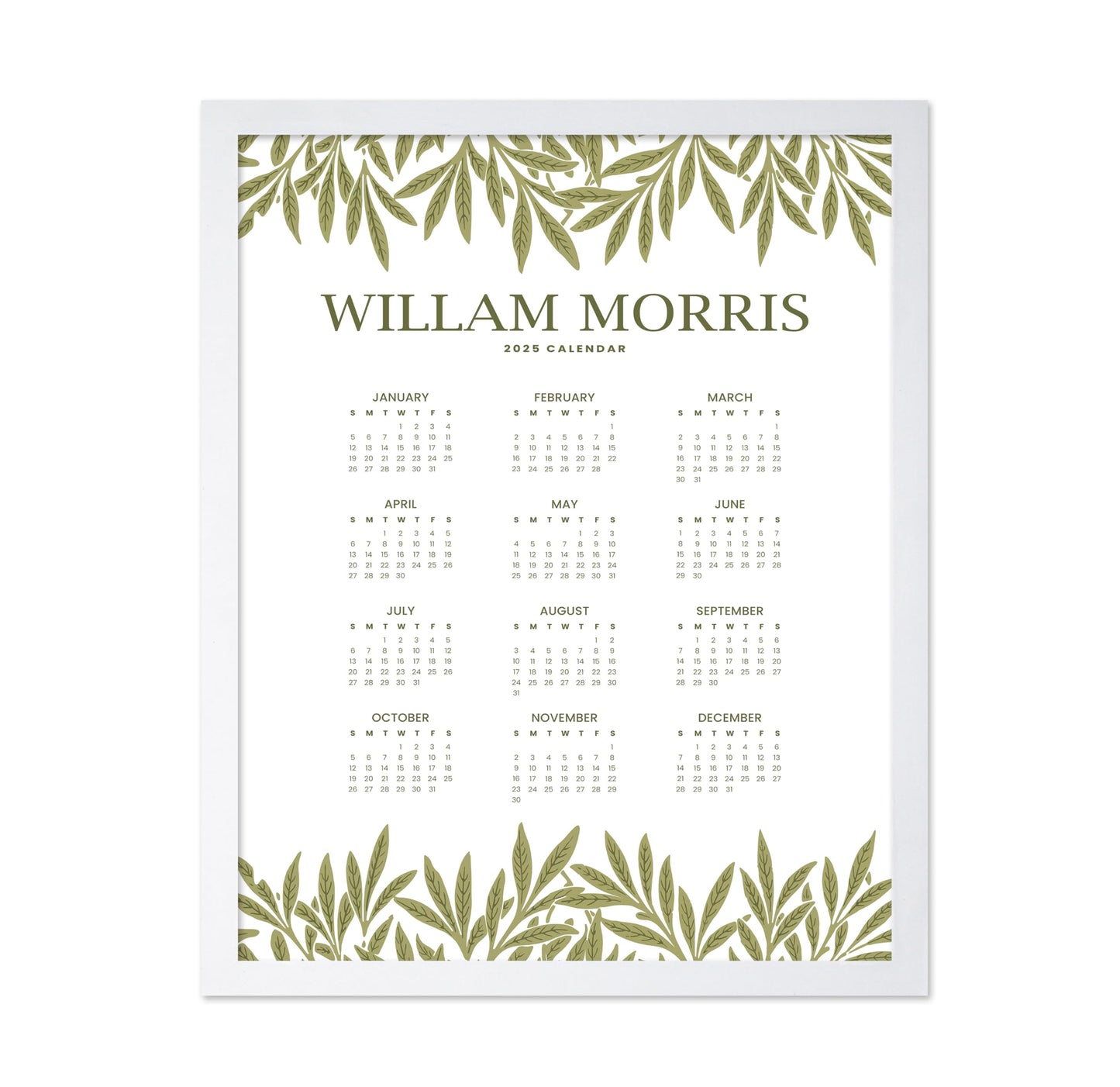 William Morris 2025 Calendar