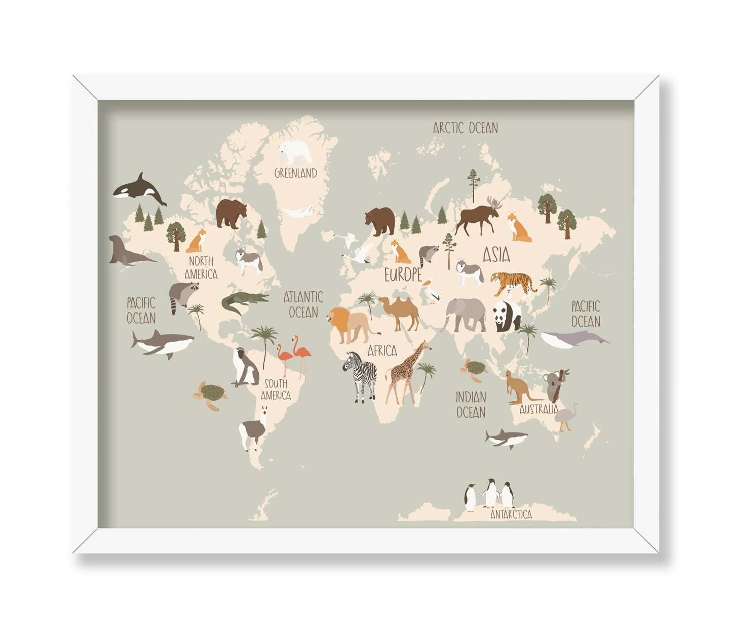 Animal World Map No2