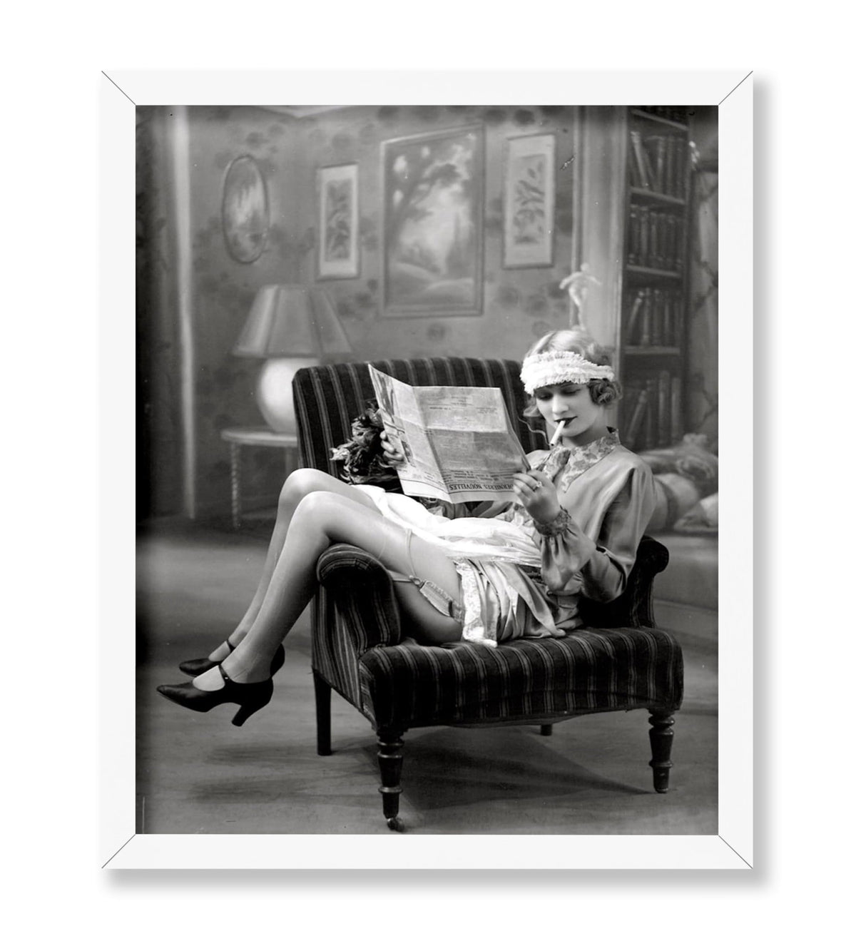 Flapper Girl Smoking Cigarette