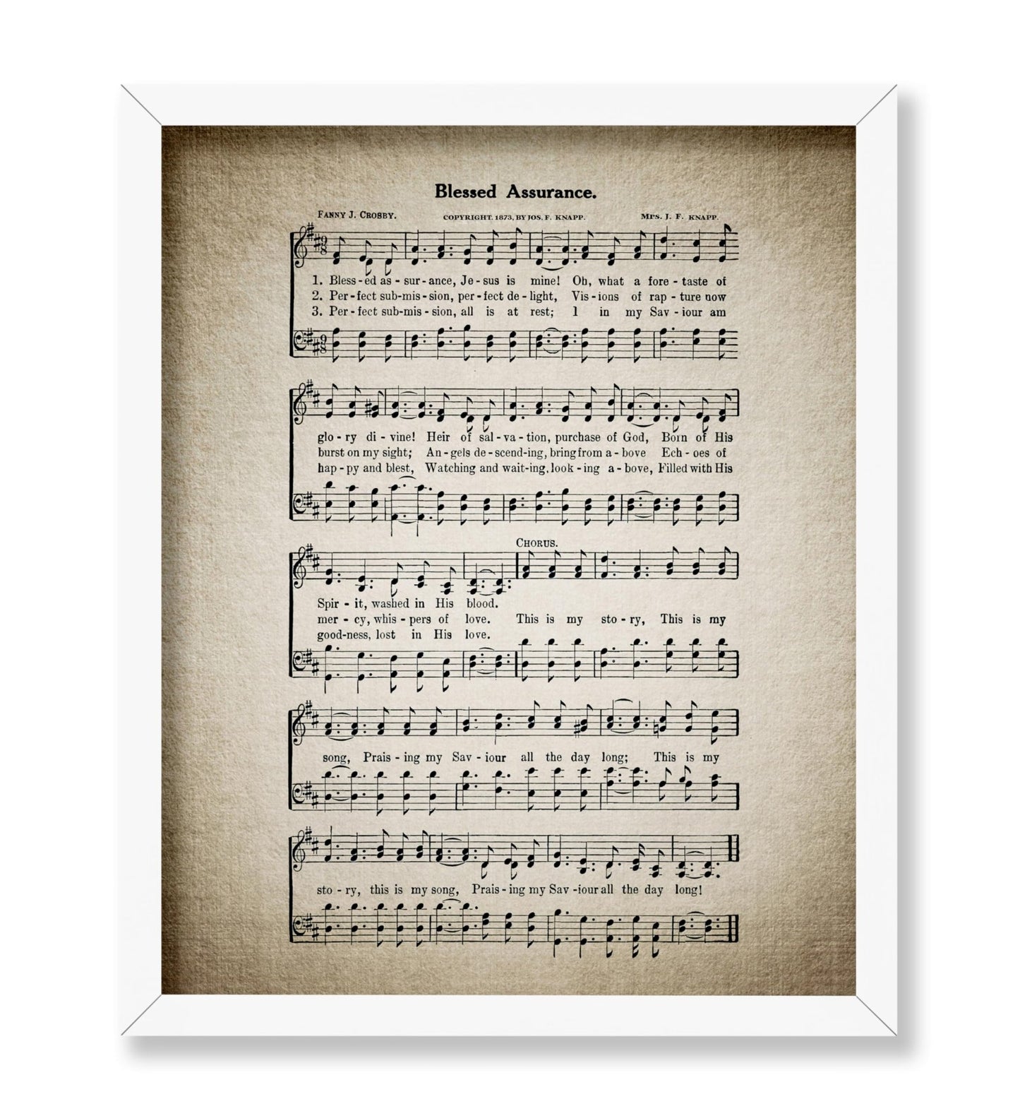 Blessed Assurance Hymnal Sheet