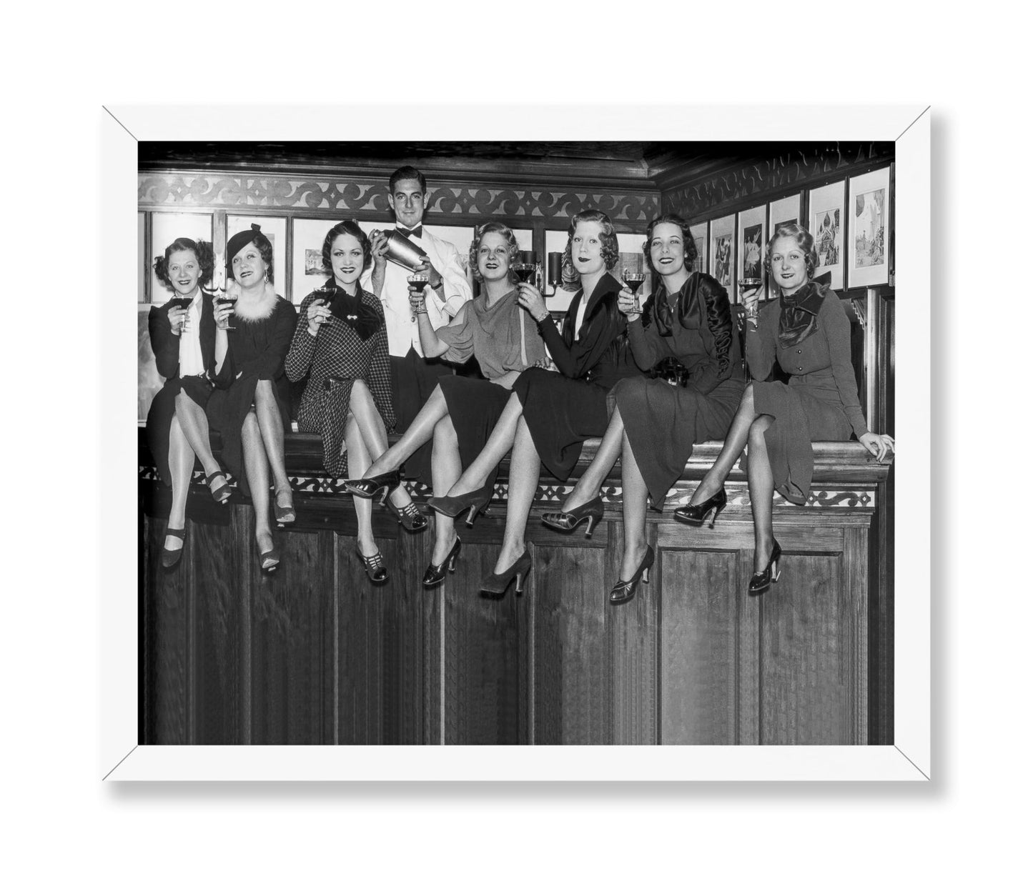 Women Sitting on A Bar