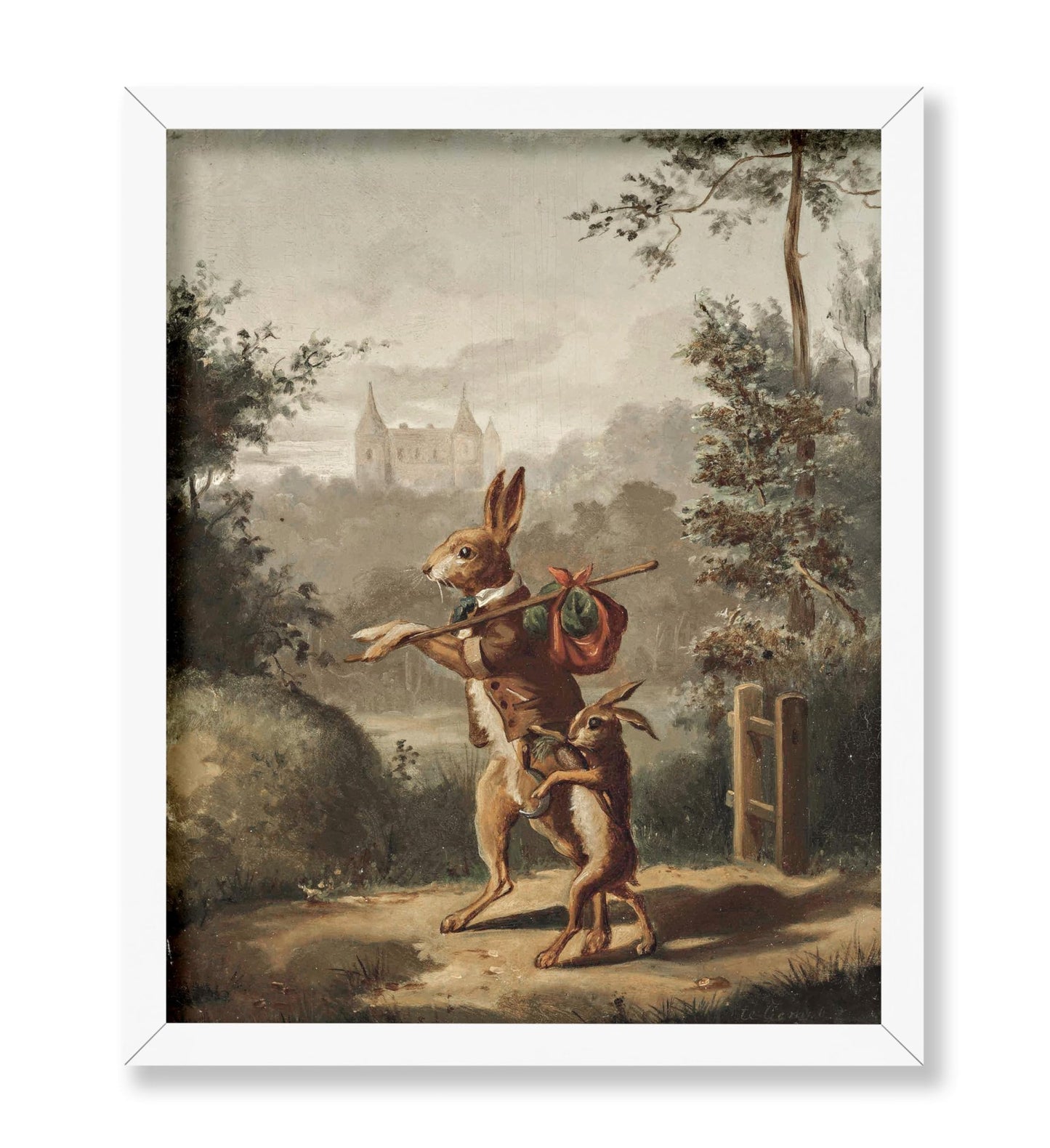 Bernard te Gempt - Two Hares With A Knapsack