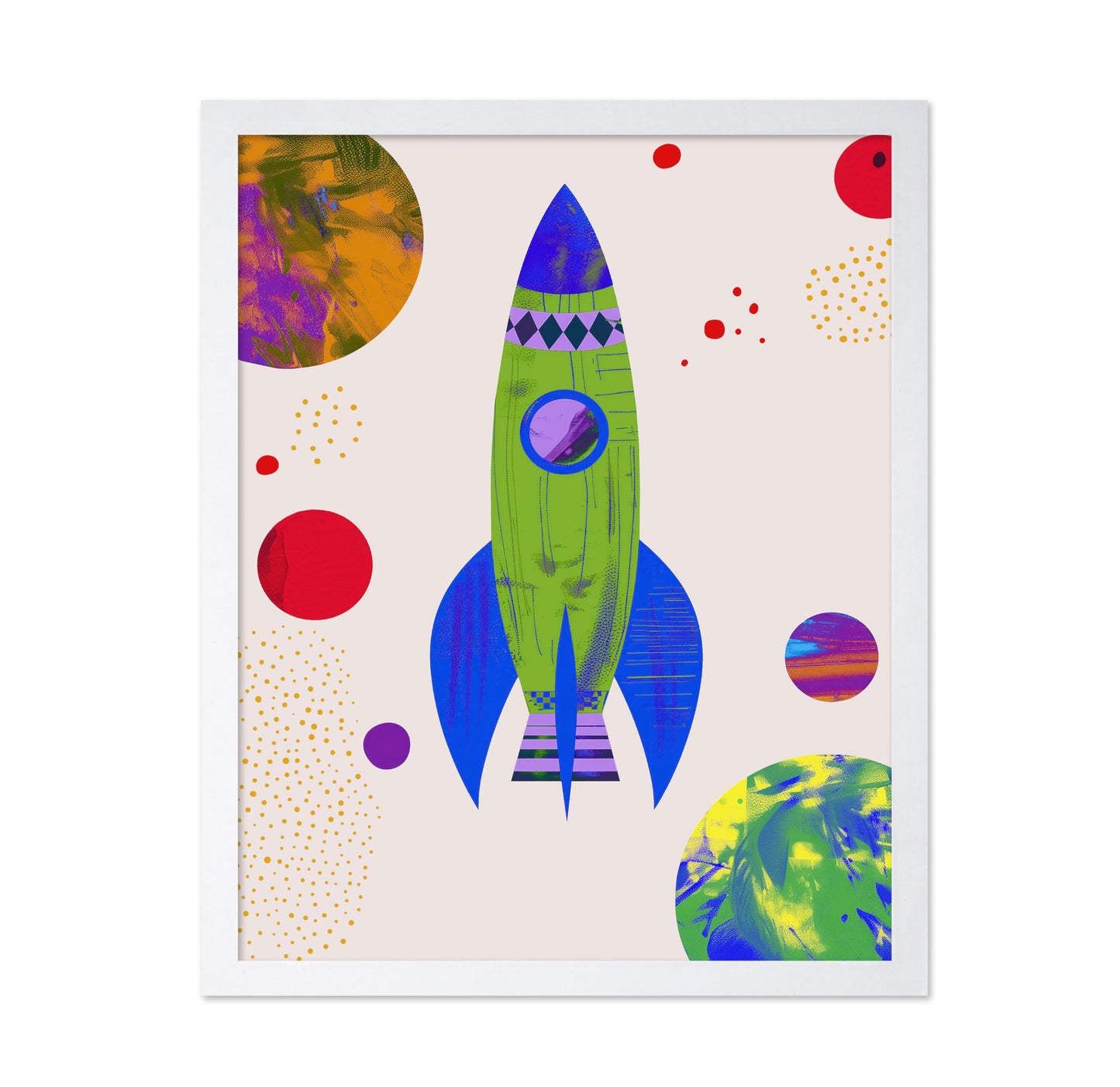 Whimsical Space Rocket No2