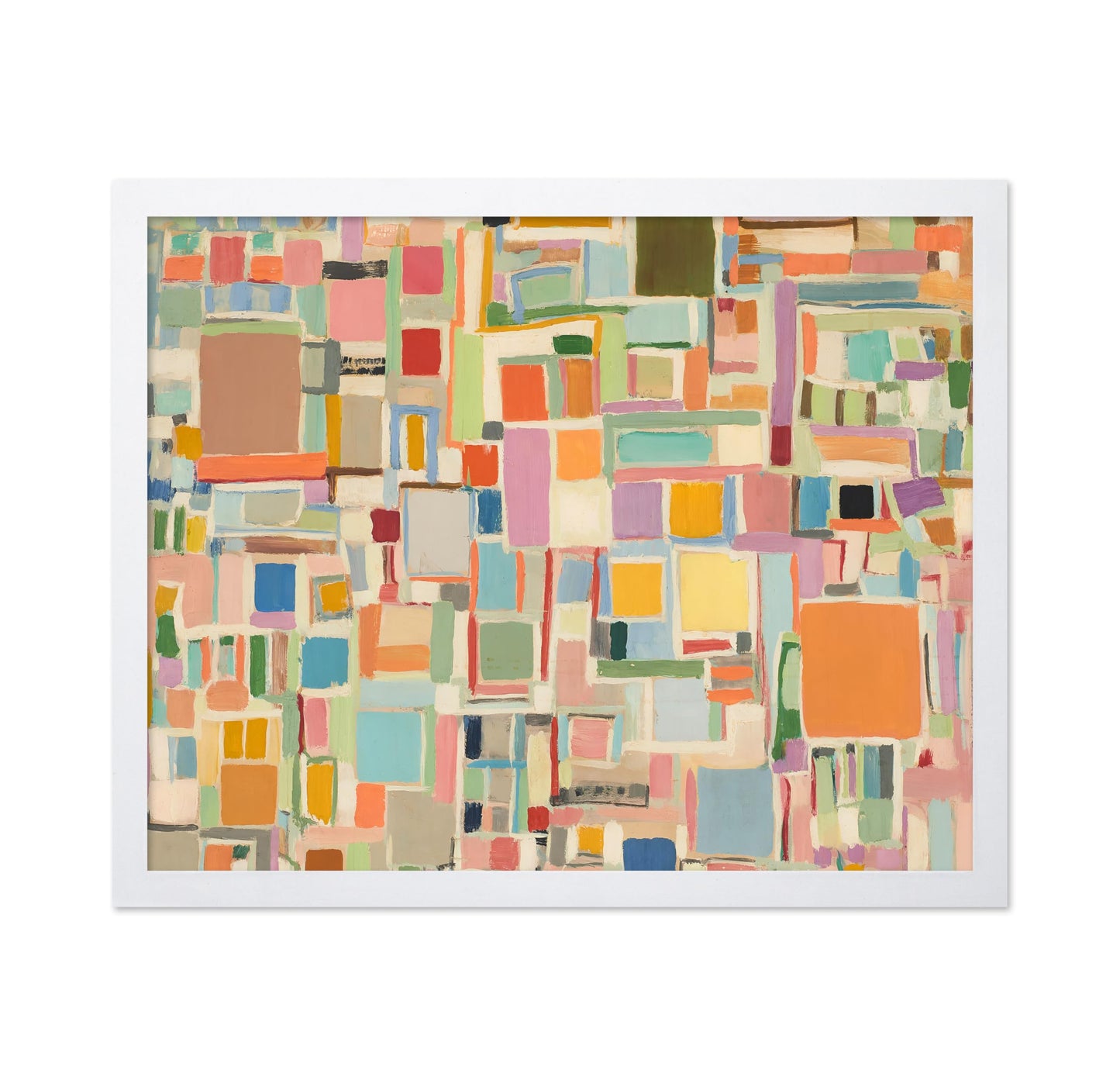 Squares and Rectangles Vintage Painting