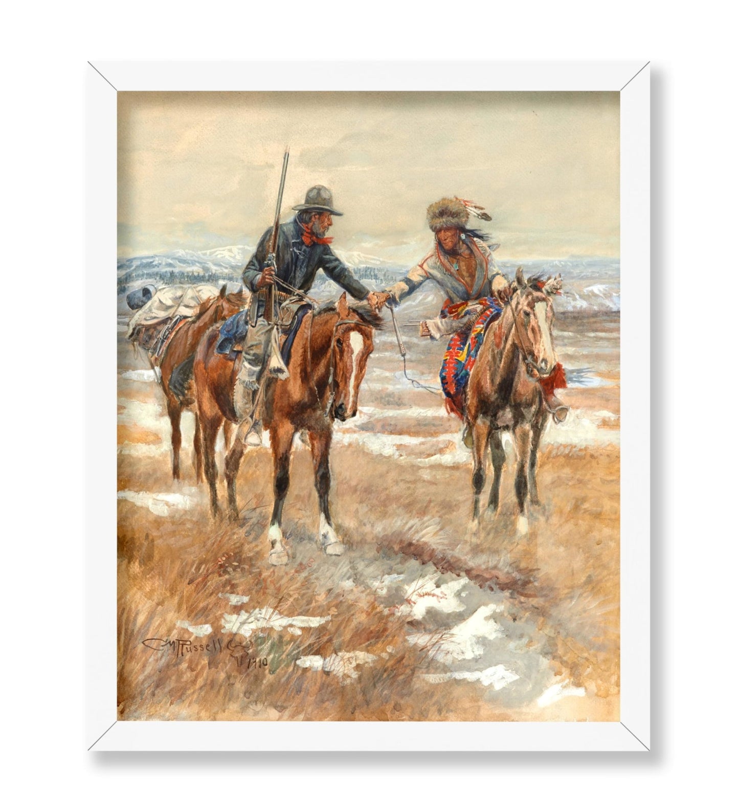Charles Marion Russell - A Doubtful Handshake