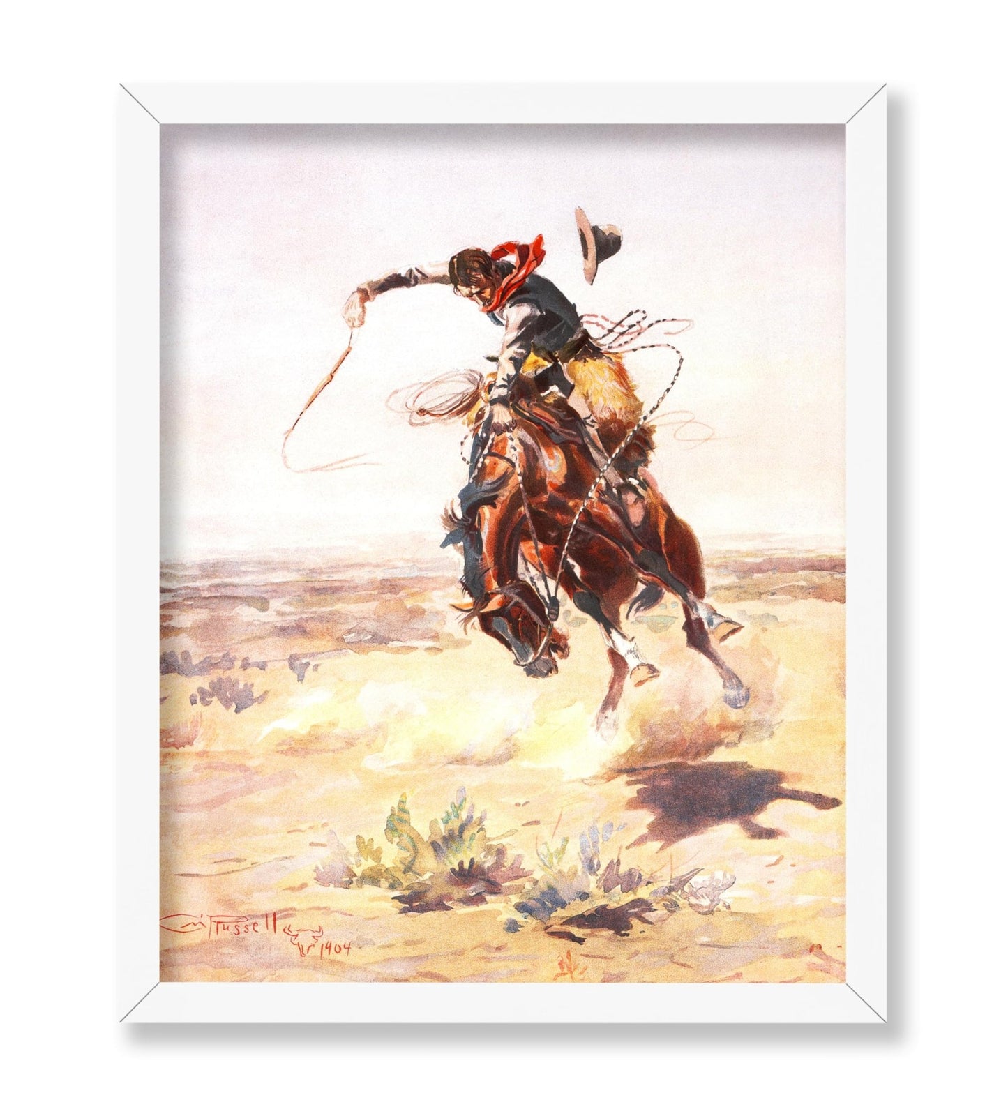 Charles Marion Russell - A Bad Hoss No2