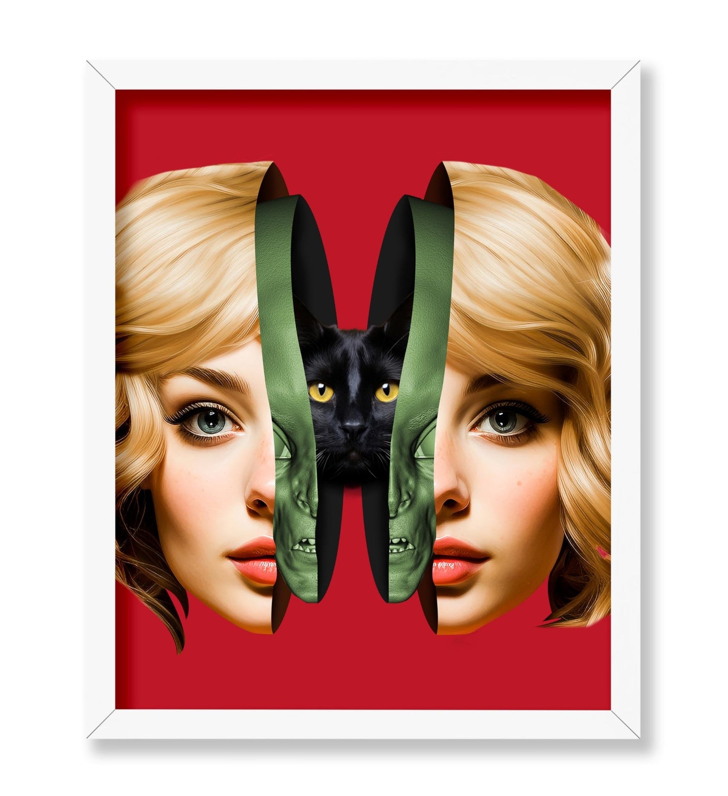 Trippy Woman & Cat