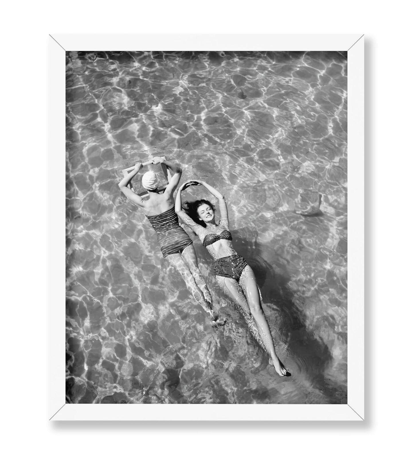 Swimsuit Models Float in Water