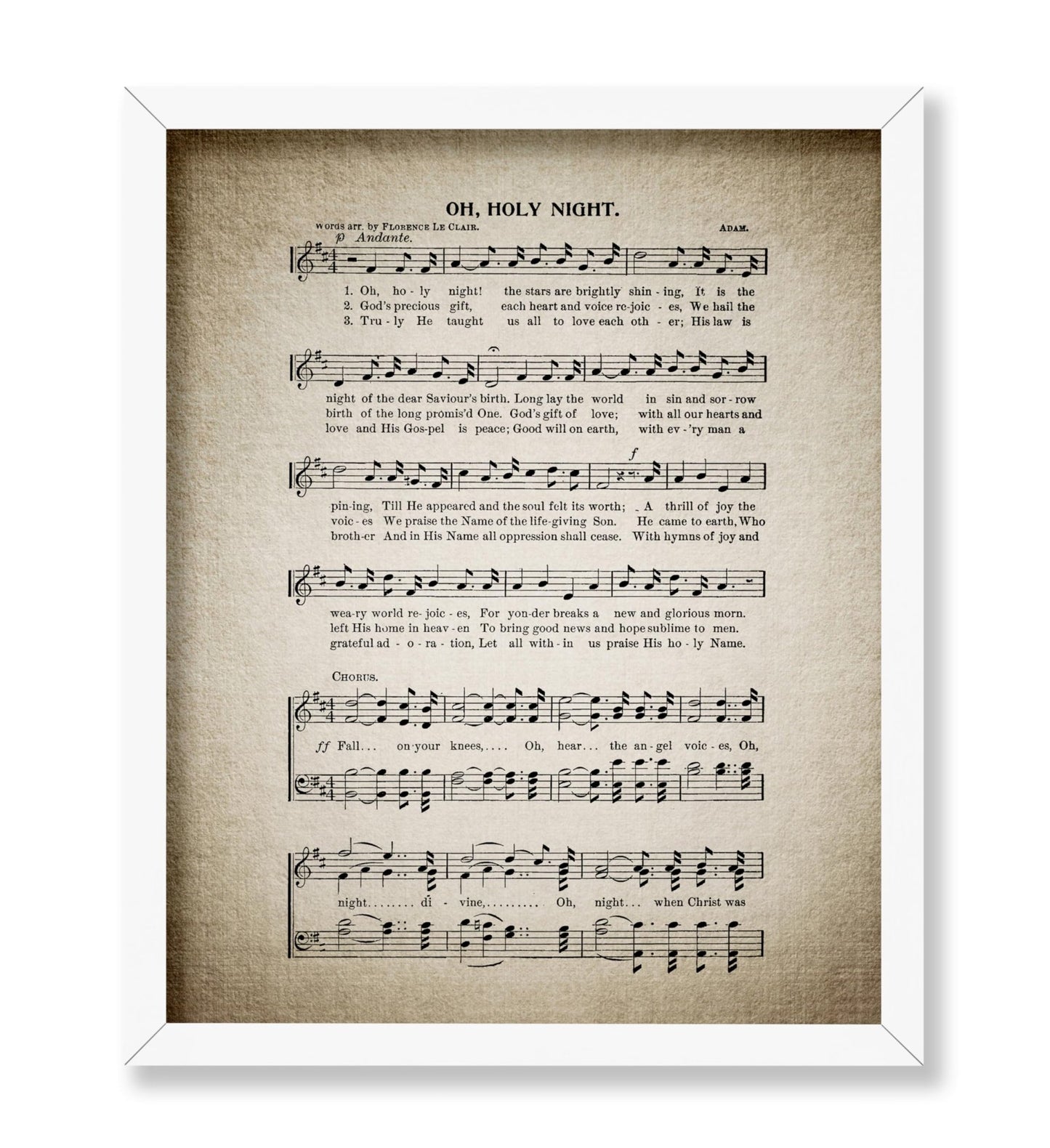 Oh Holy Night Hymnal Sheet