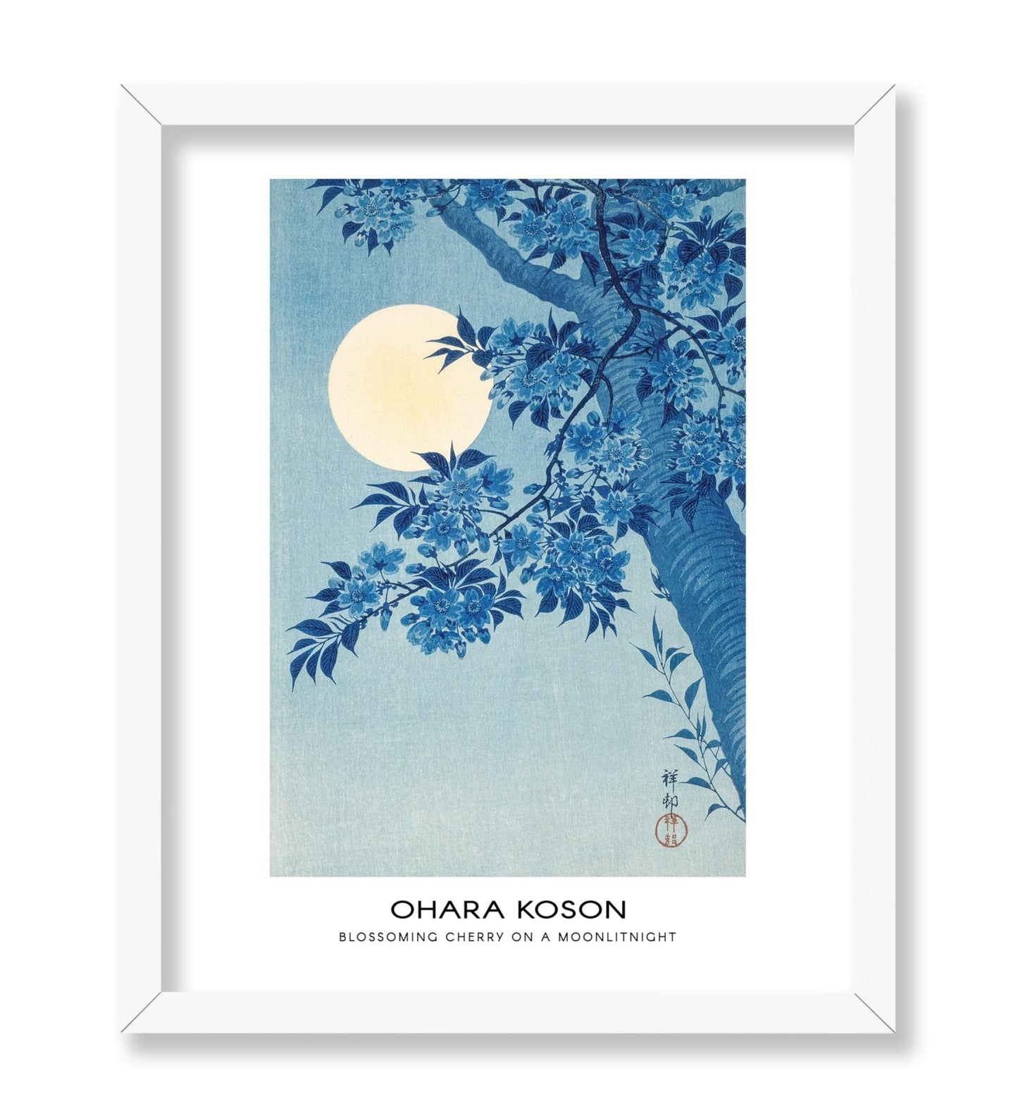 Ohara Koson - Blossoming Cherry on a Moonlit Night