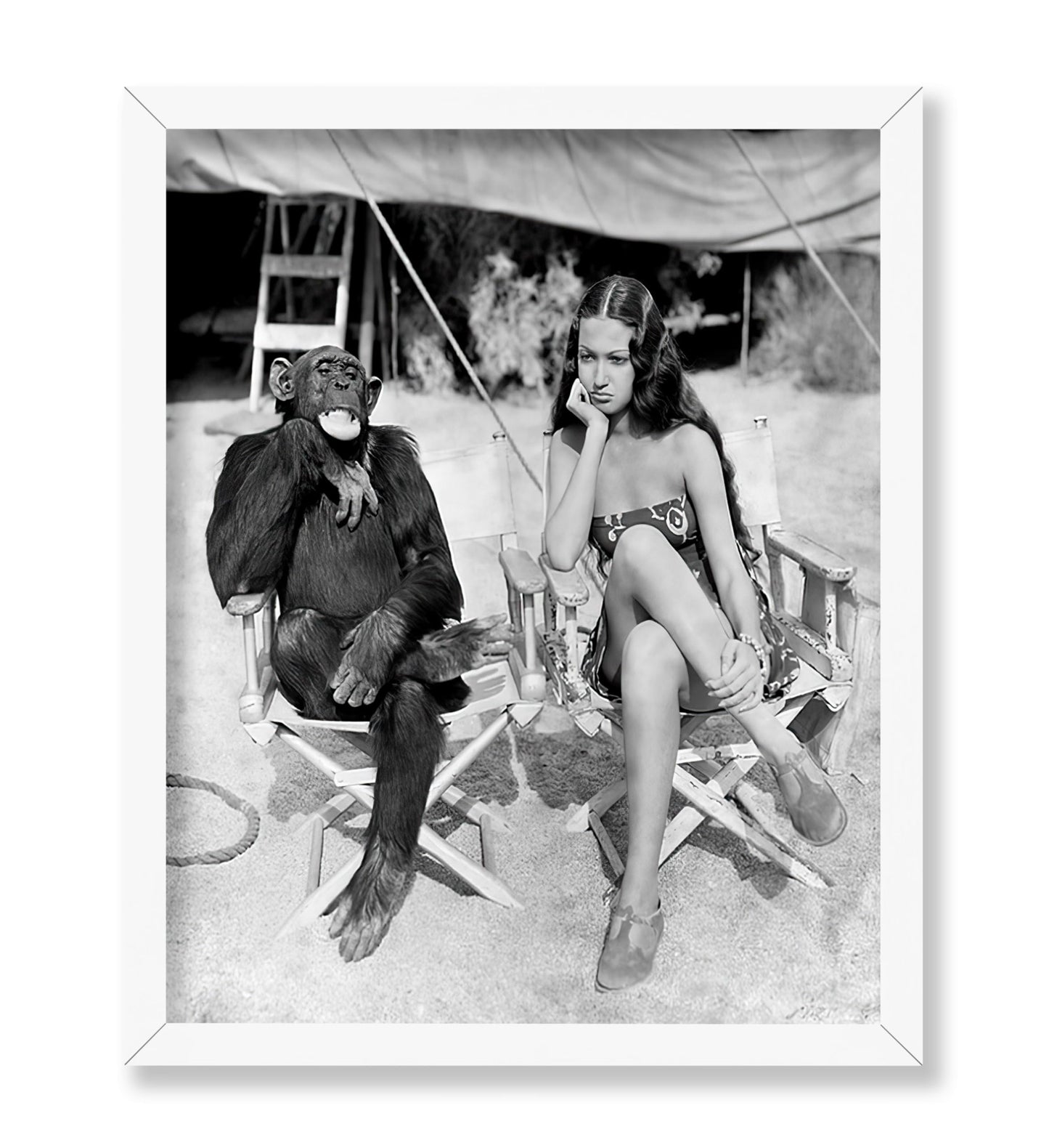 Dorothy Lamour and Jiggs the Chimpanzee
