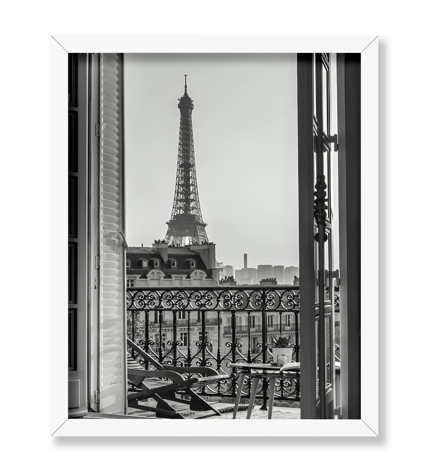 Eiffel Tower View from Balcony