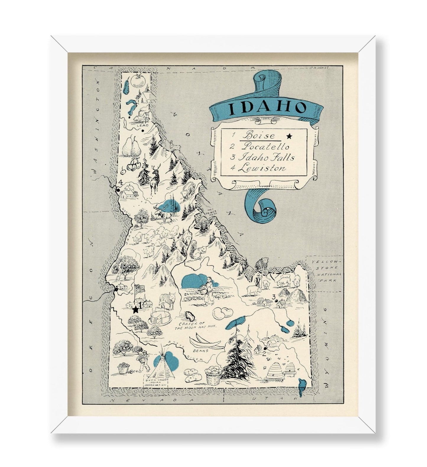 Idaho Pictorial Map