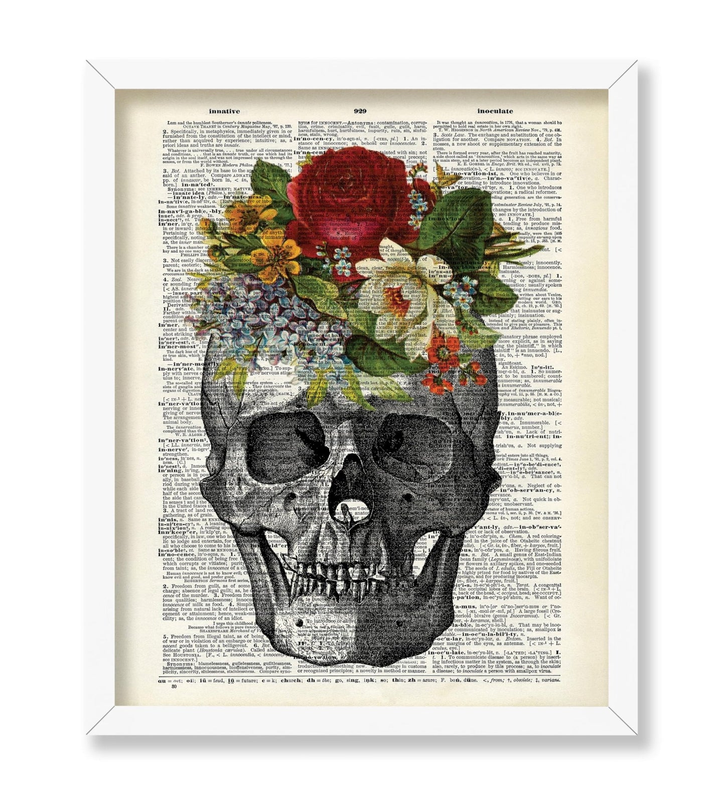Skull with Flowers