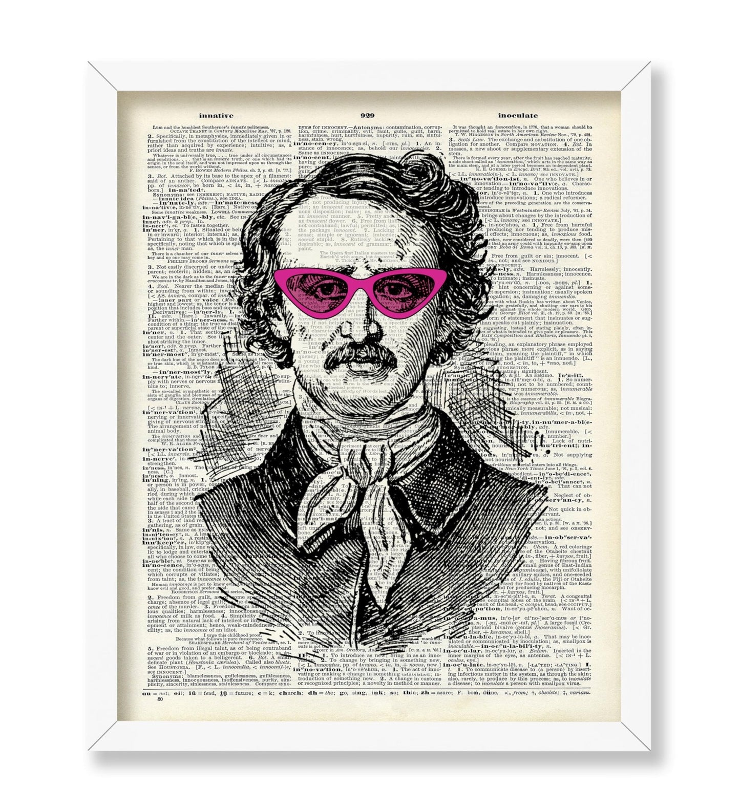 Edgar Allan Poe In Pink Sunglasses