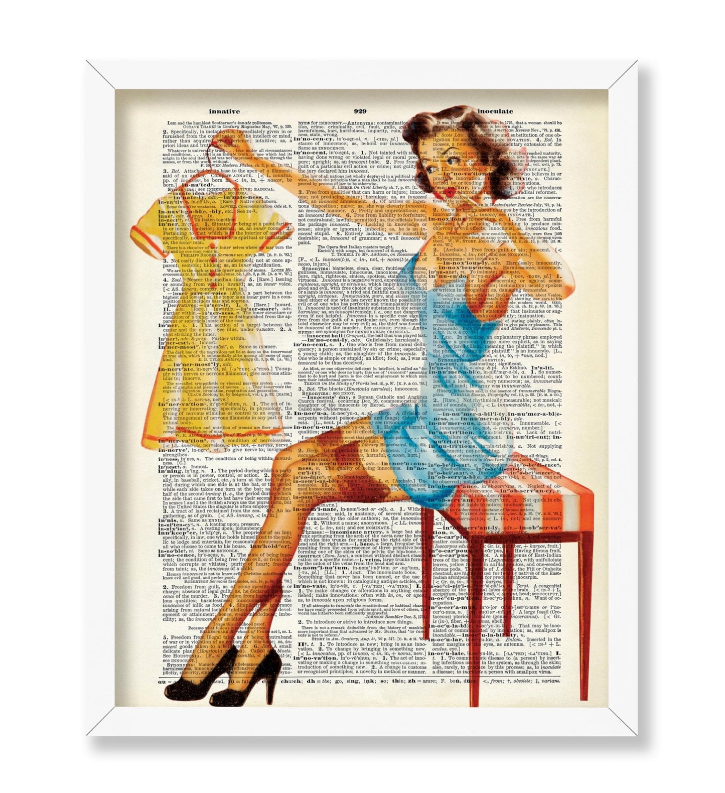 Pin-Up Girl Picking Dress