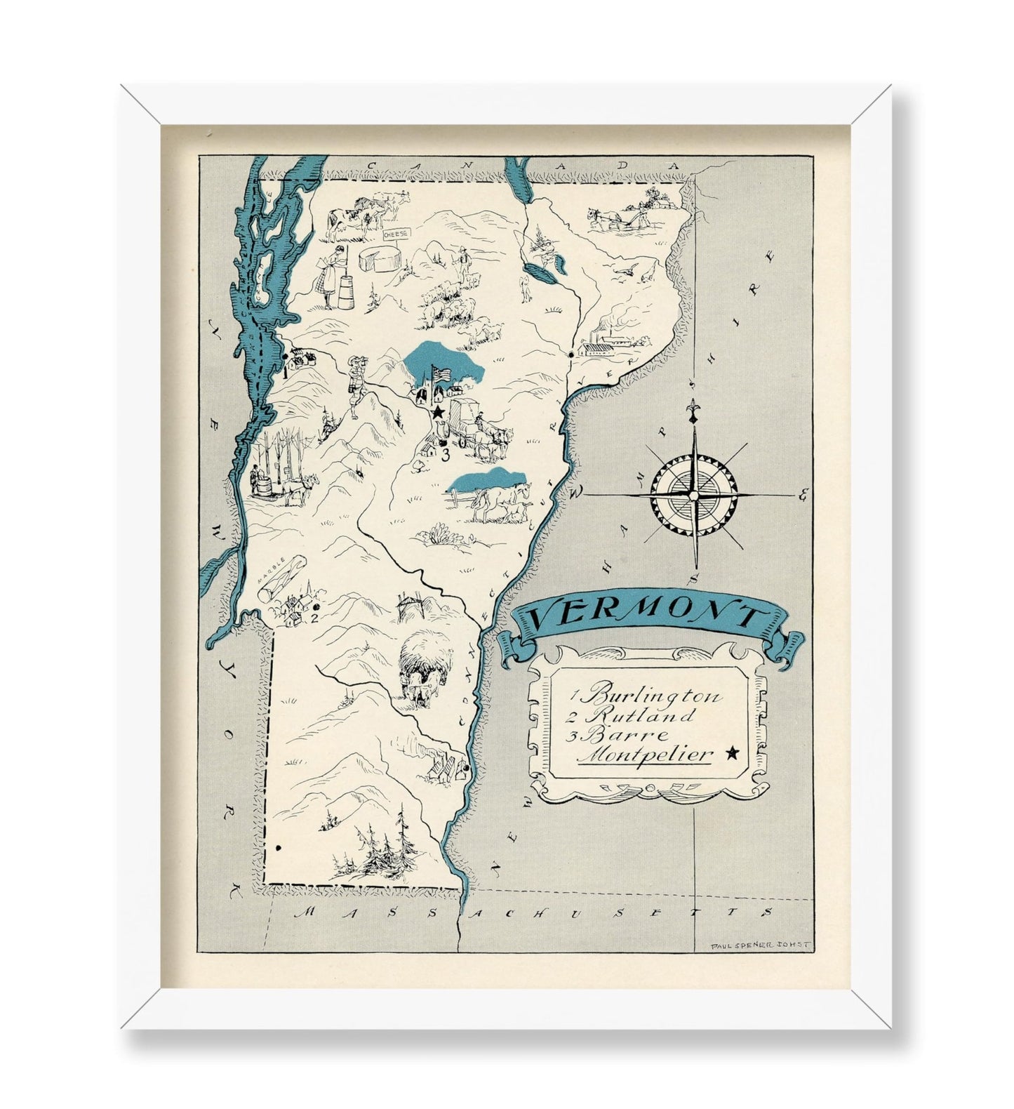 Vermont Pictorial Map