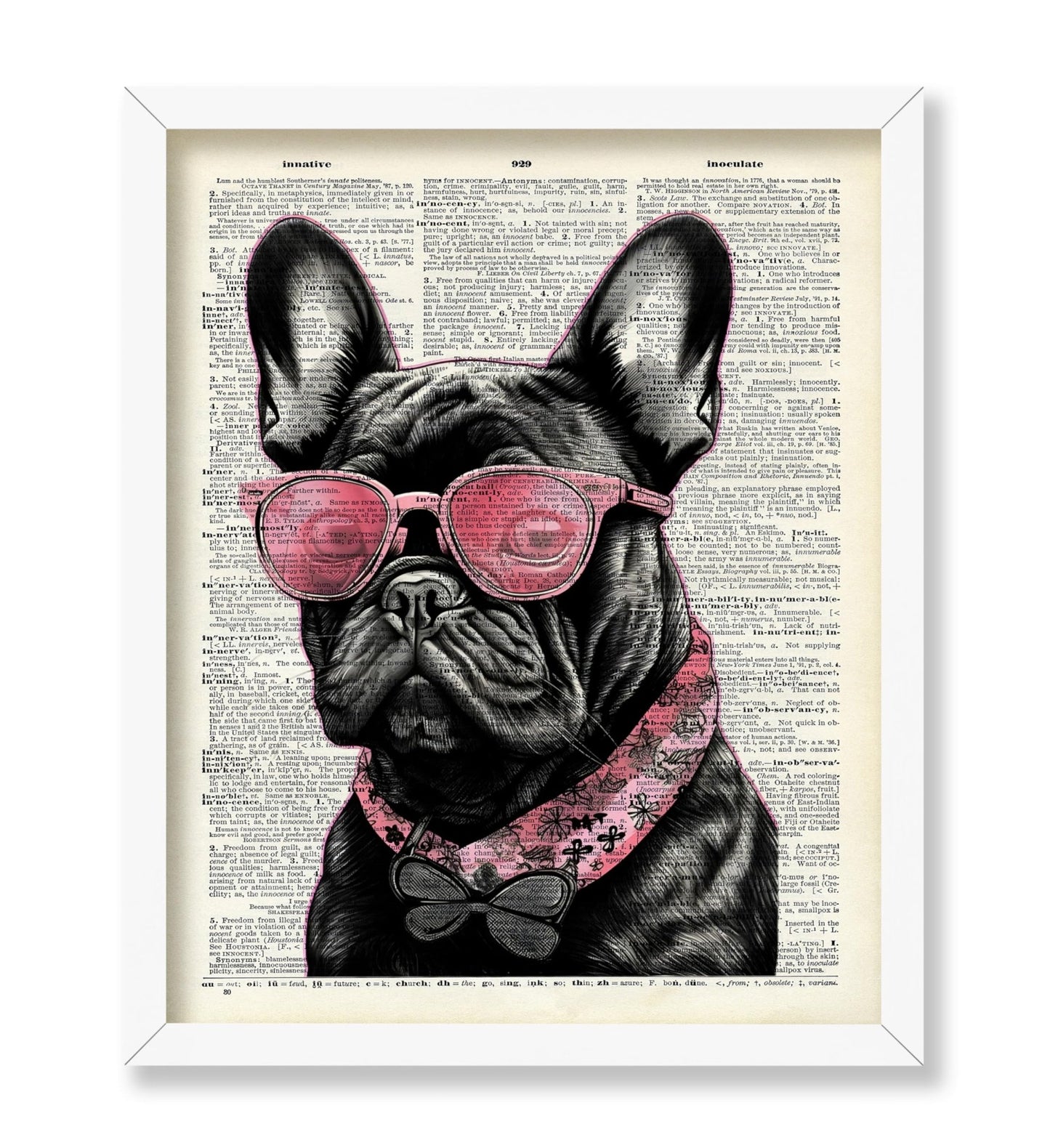 French Bulldog in Pink Sunglasses No2