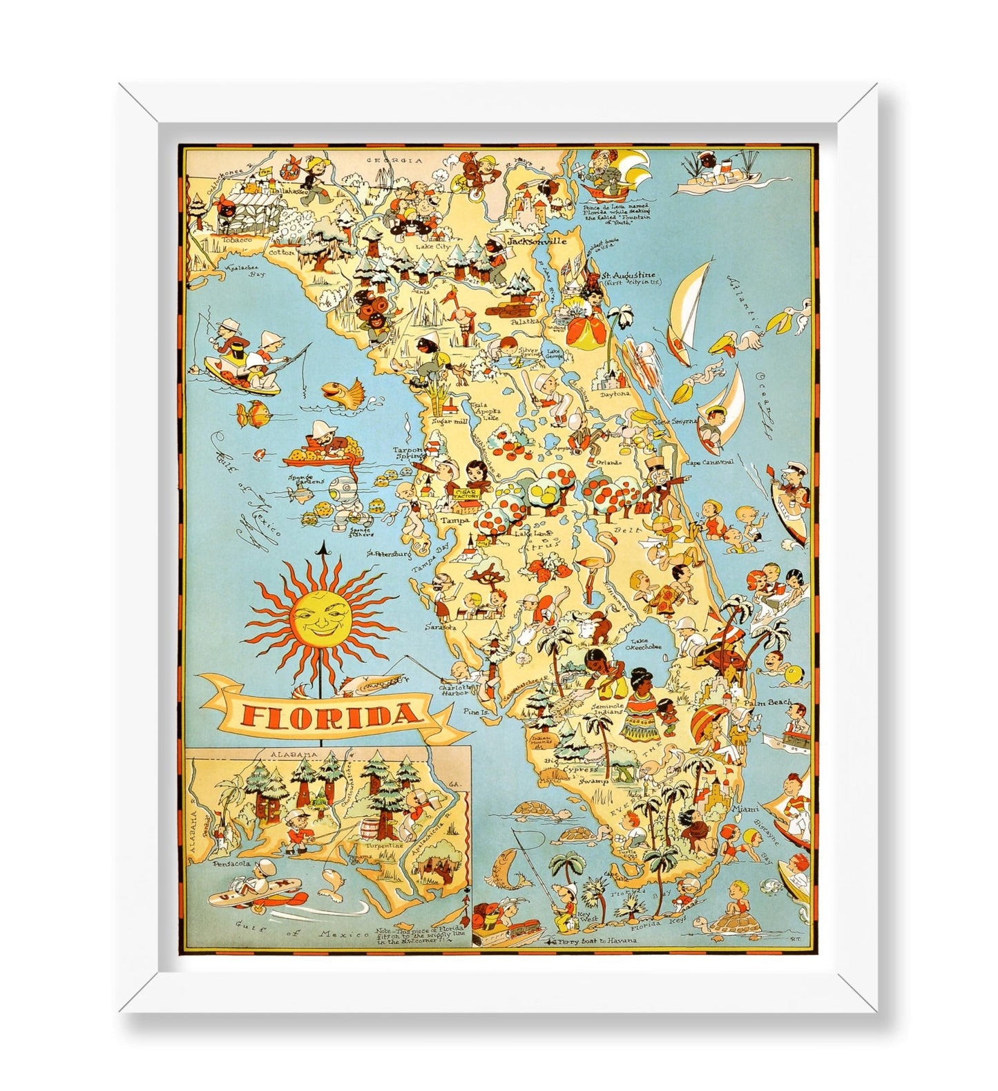 Florida Pictorial Map