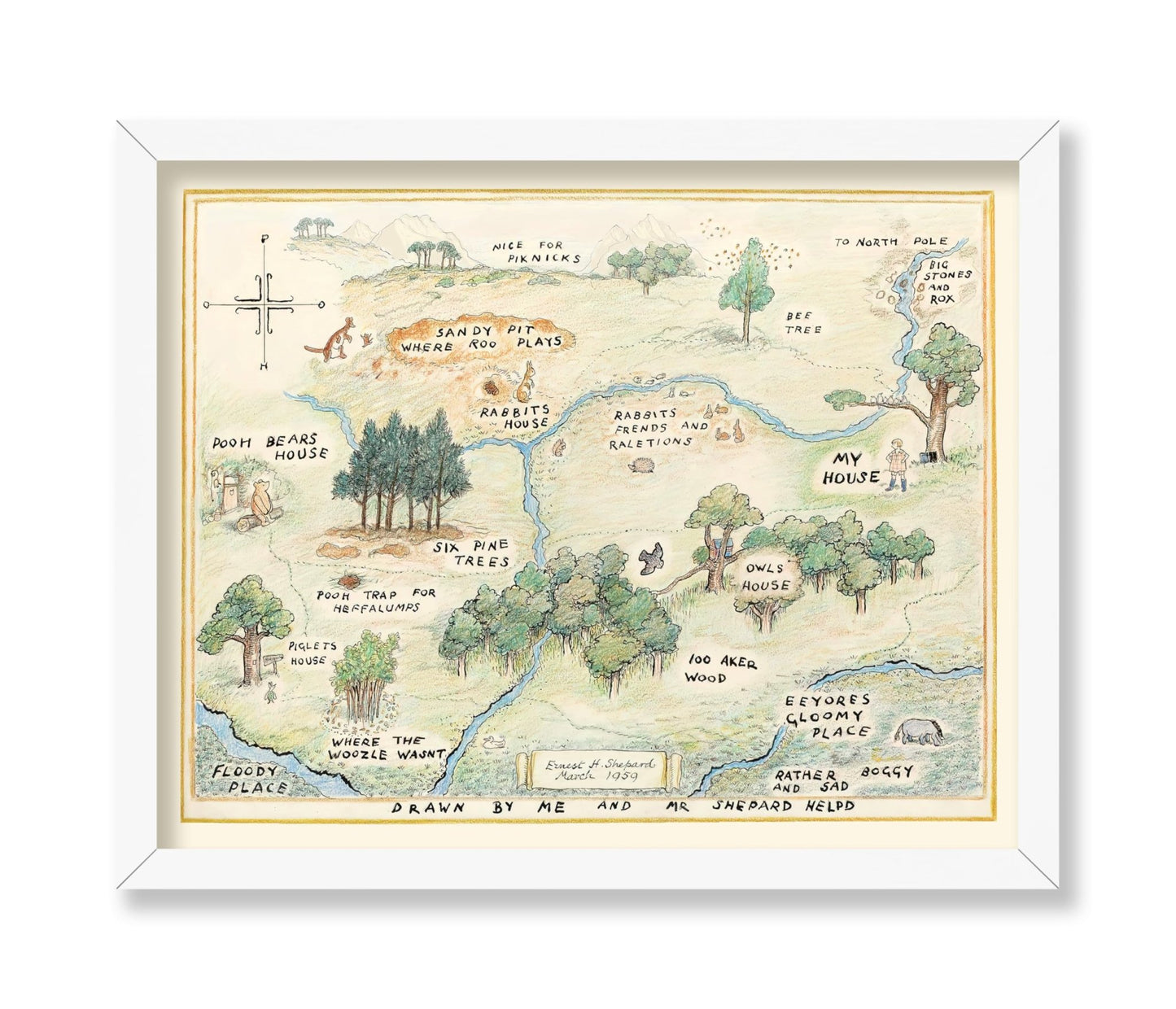 Winnie the Pooh Hundred Acre Wood Sign