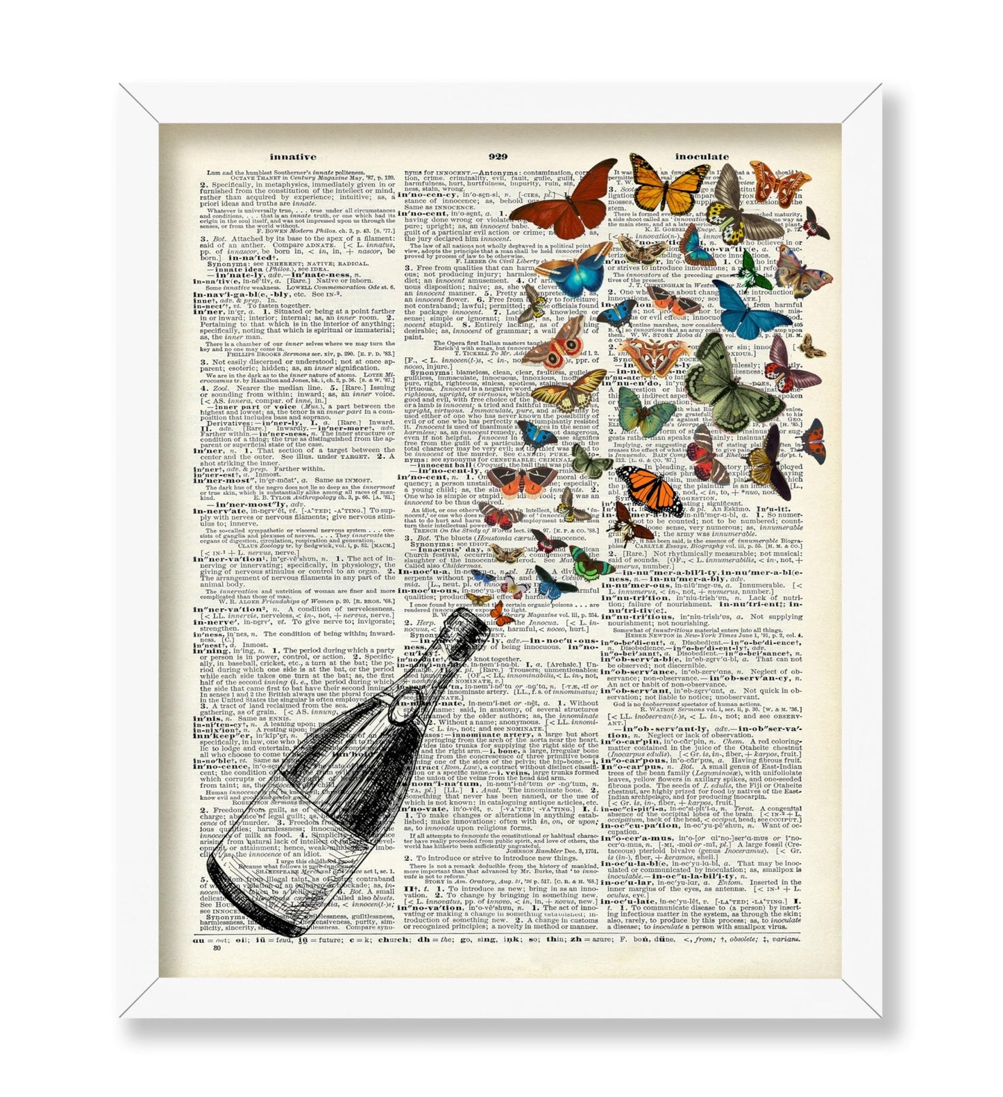 Champagne Bottle and Butterflies