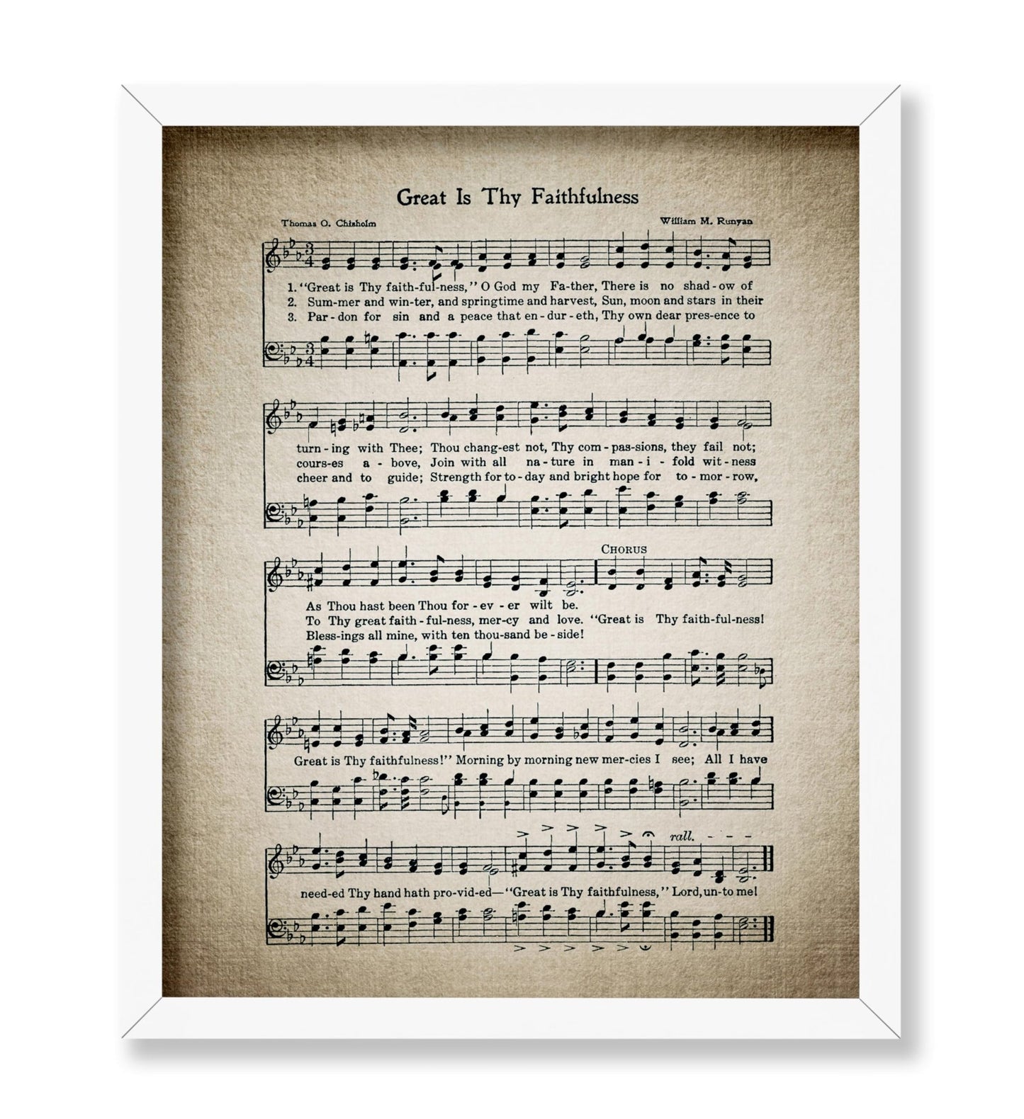 Great Is Thy Faithfulness Hymnal Sheet No1