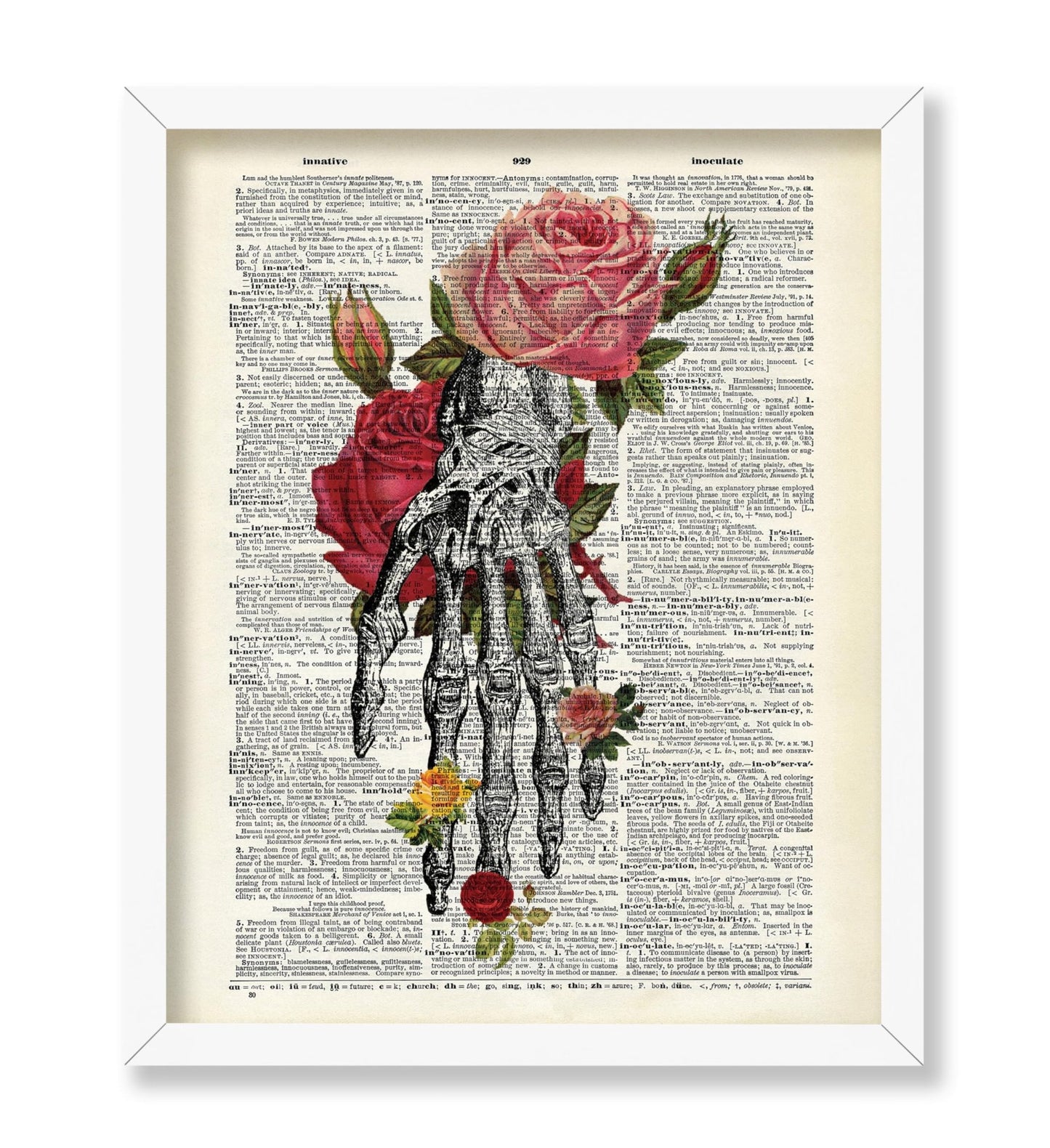 Flowers and Skeleton Hand