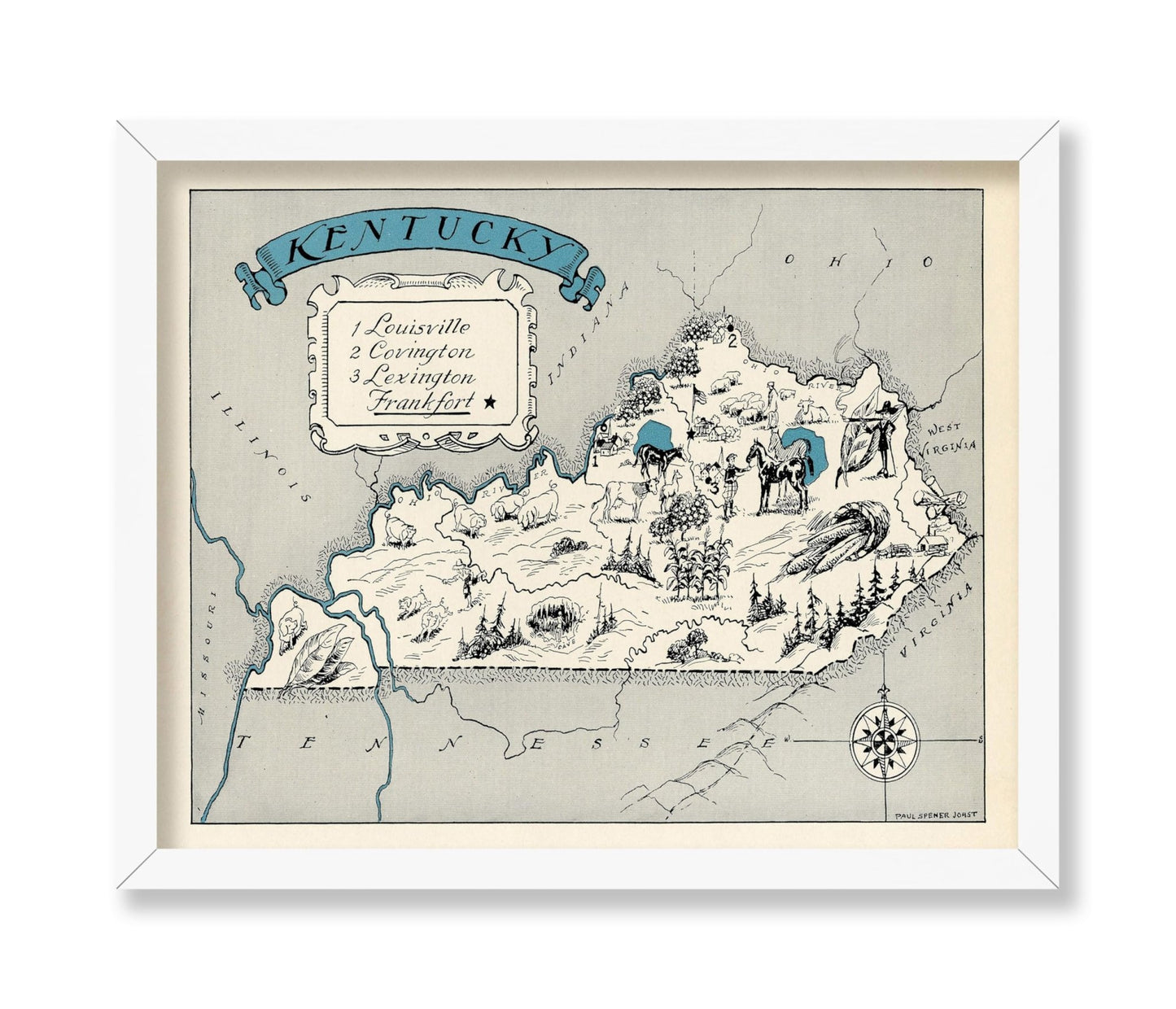 Kentucky Pictorial Map