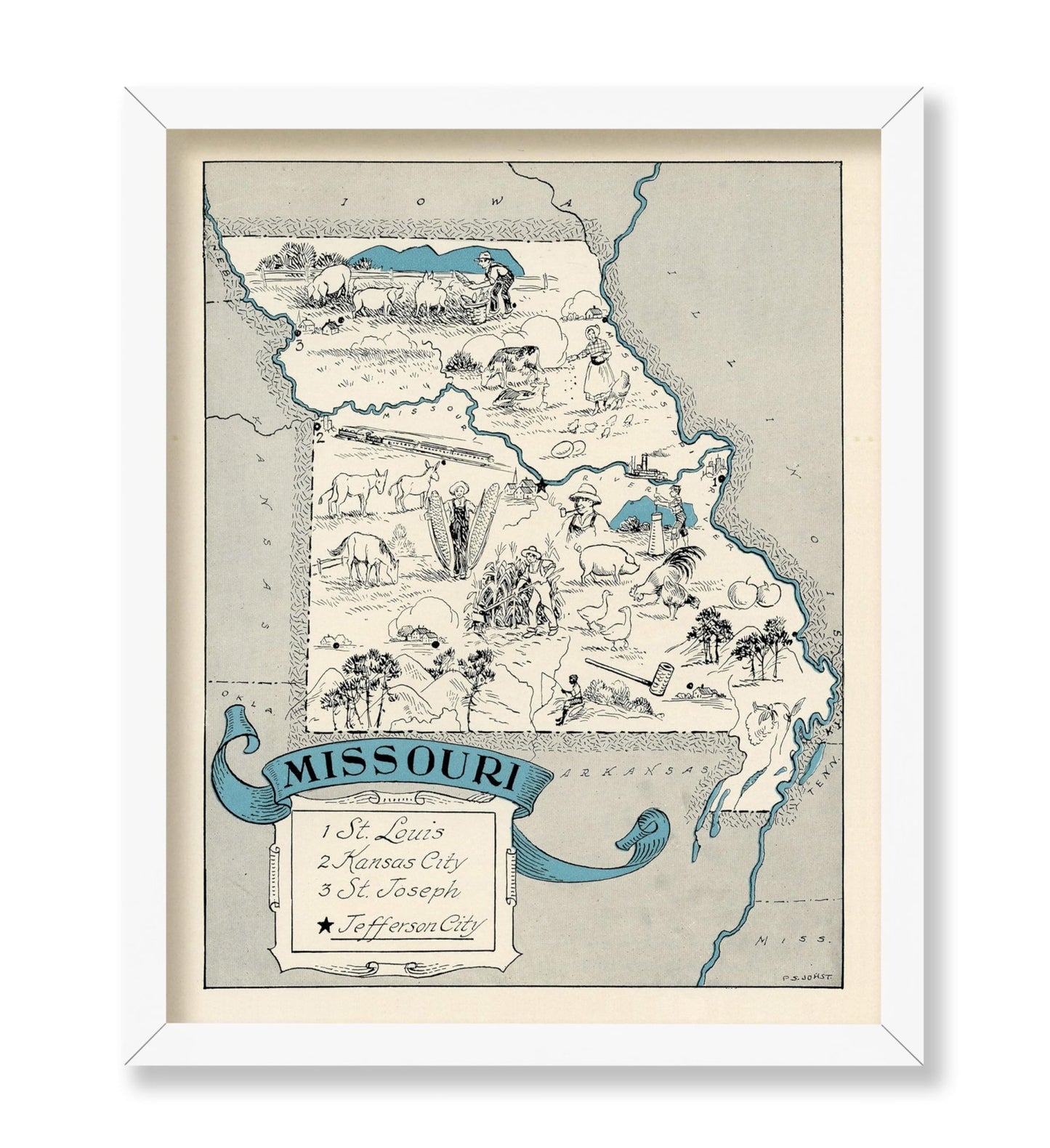 Missouri Pictorial Map