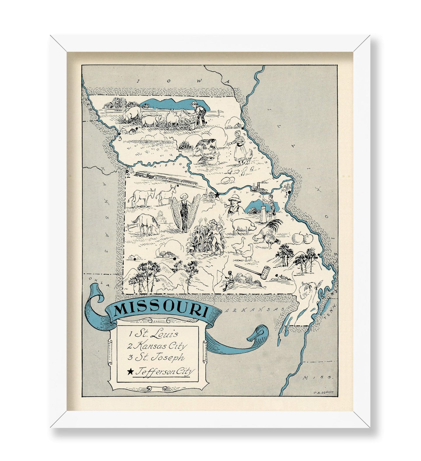 Missouri Pictorial Map