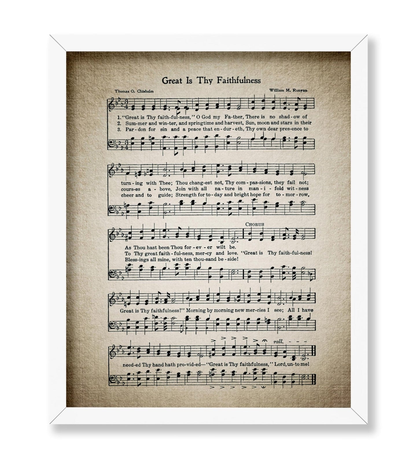 Great Is Thy Faithfulness Hymnal Sheet No2