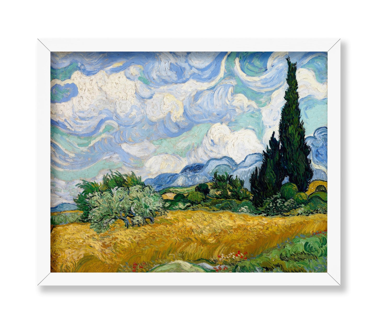 Van Gogh - Wheat Field with Cypresses No4