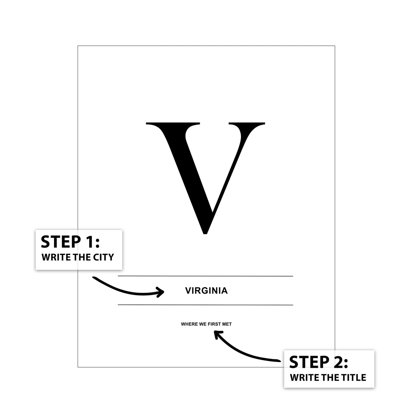 Letter V - City