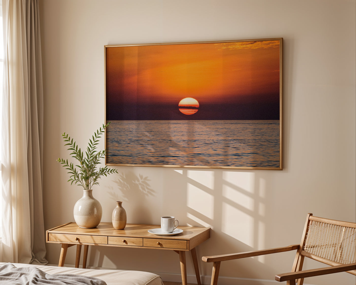 Sun Setting Over Ocean