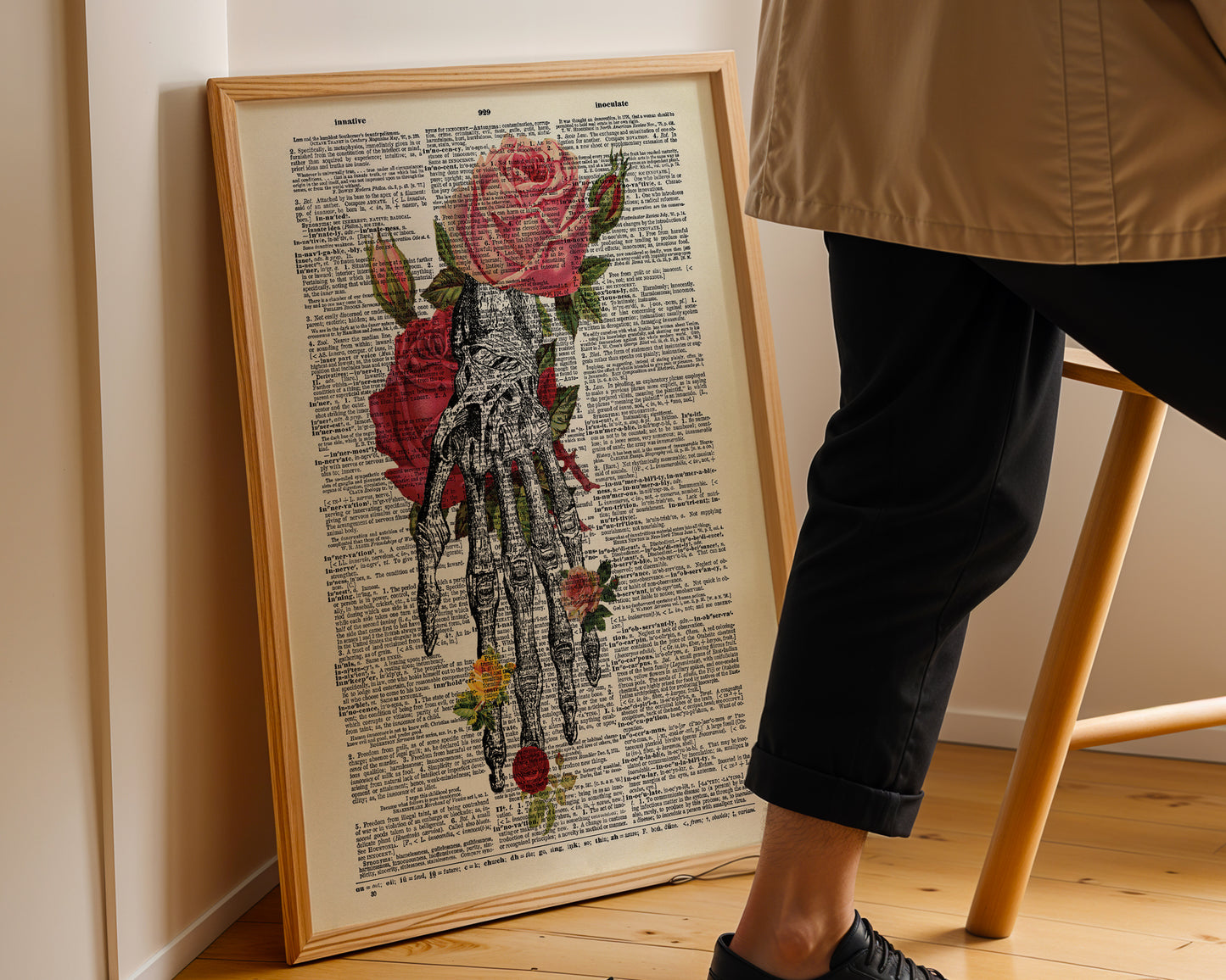 Flowers and Skeleton Hand