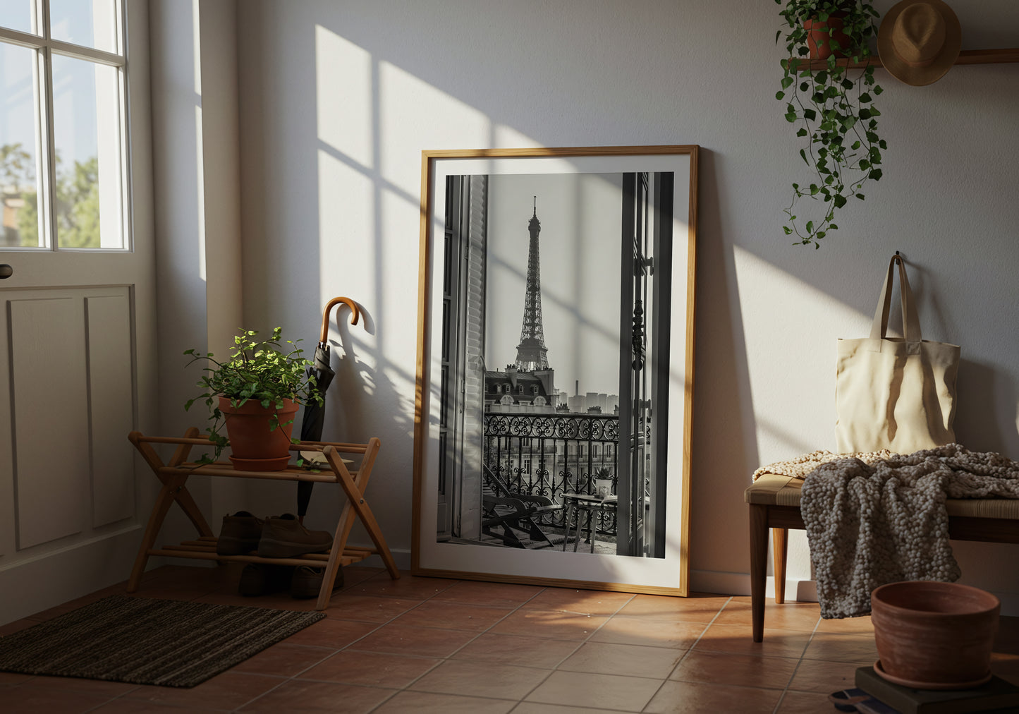 Eiffel Tower View from Balcony