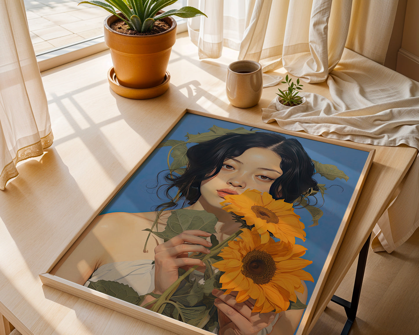 Woman with Sunflower